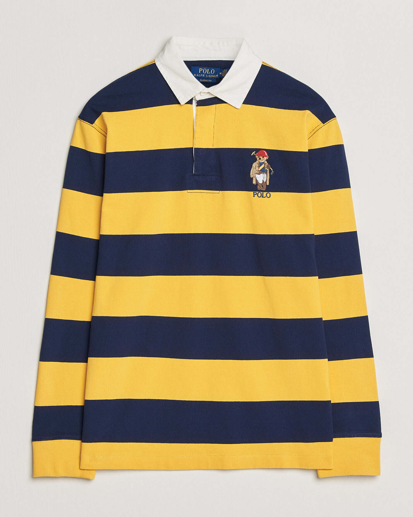 Men | Sweaters & Knitwear | Polo Ralph Lauren | Jersey Striped Rugger Newport Navy/Gold