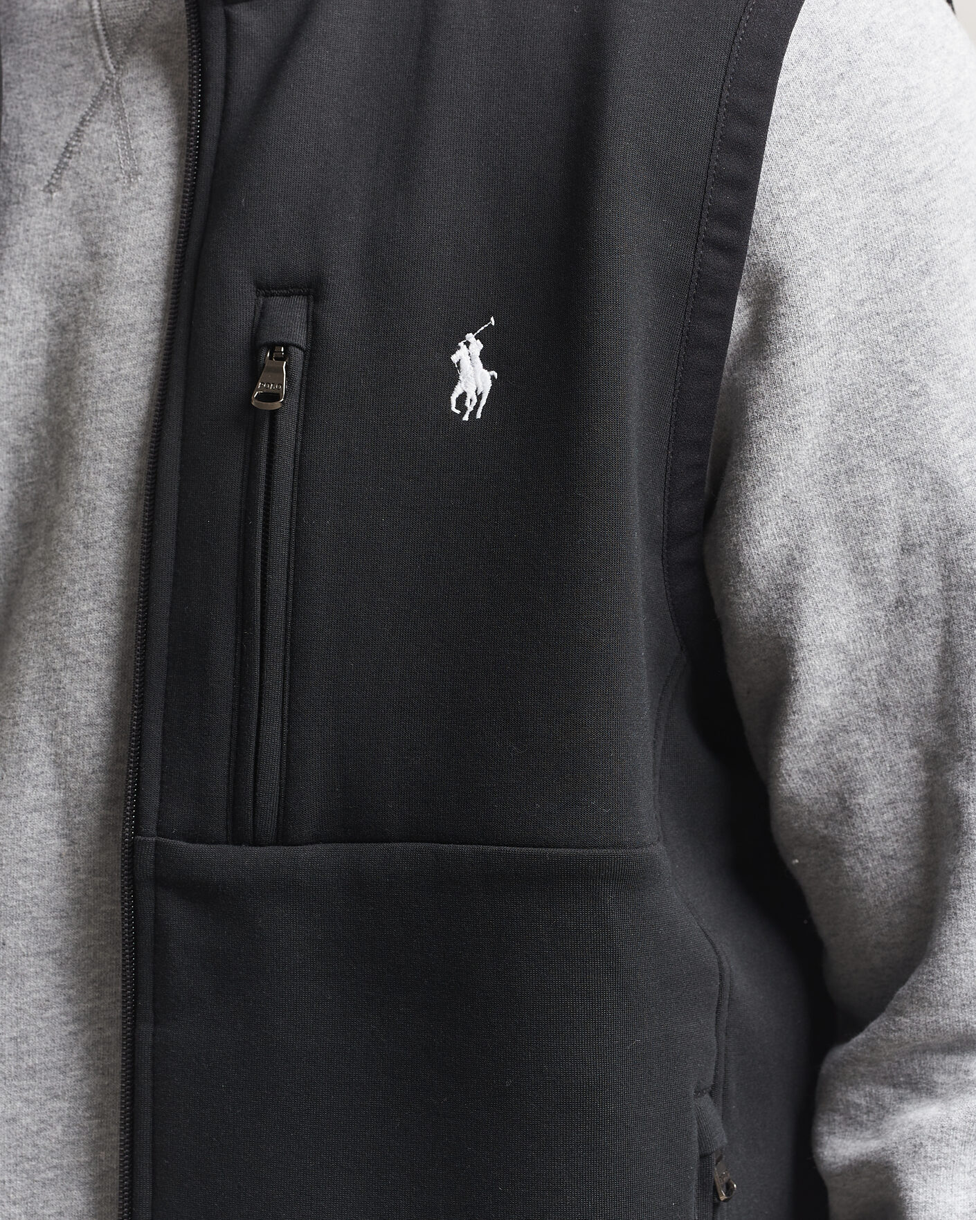 Men | Sweaters & Knitwear | Polo Ralph Lauren | Double Knitted Vest Polo Black