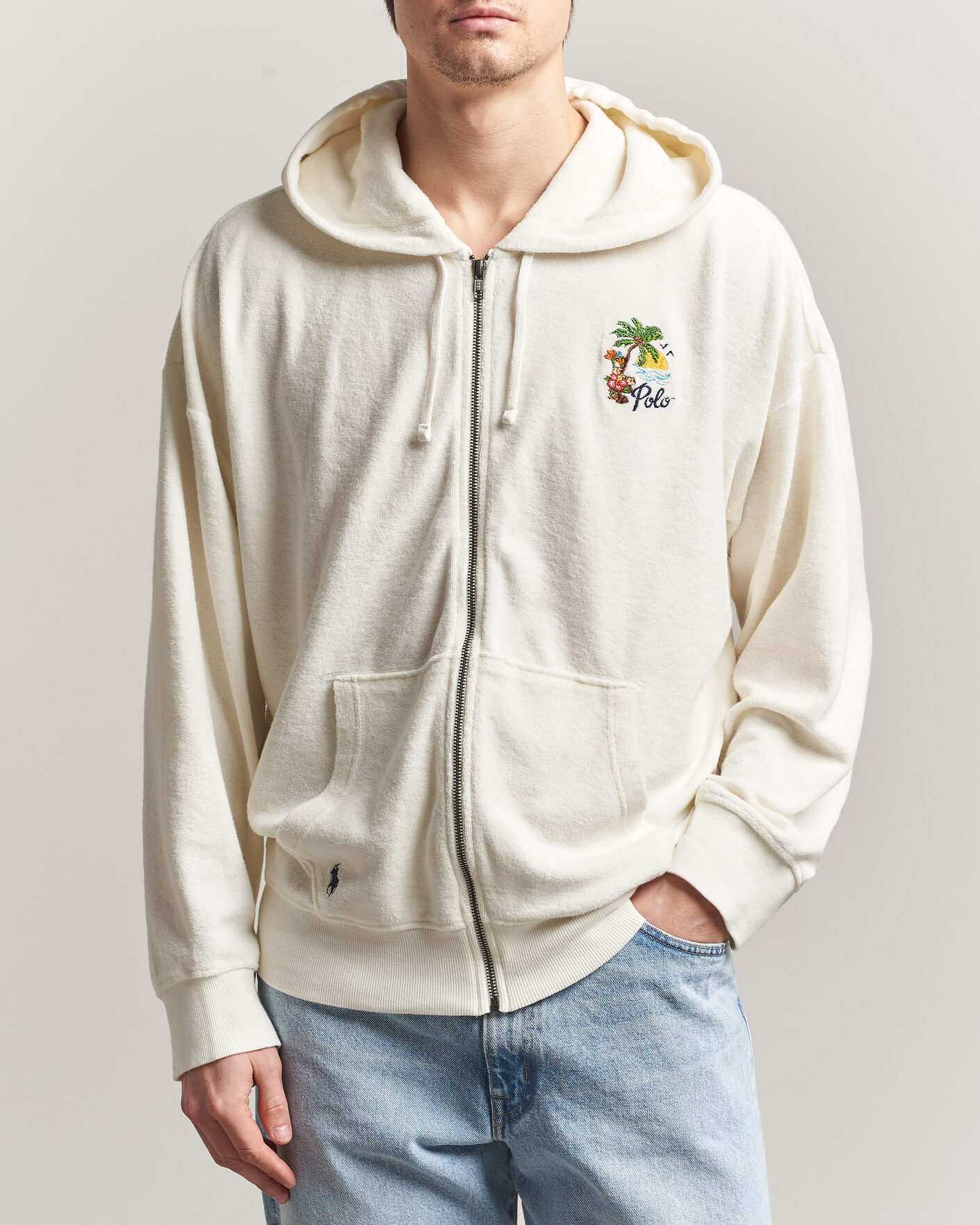 Men | Sweaters & Knitwear | Polo Ralph Lauren | Cotton Terry Printed Full-Zip Hoodie Nevis