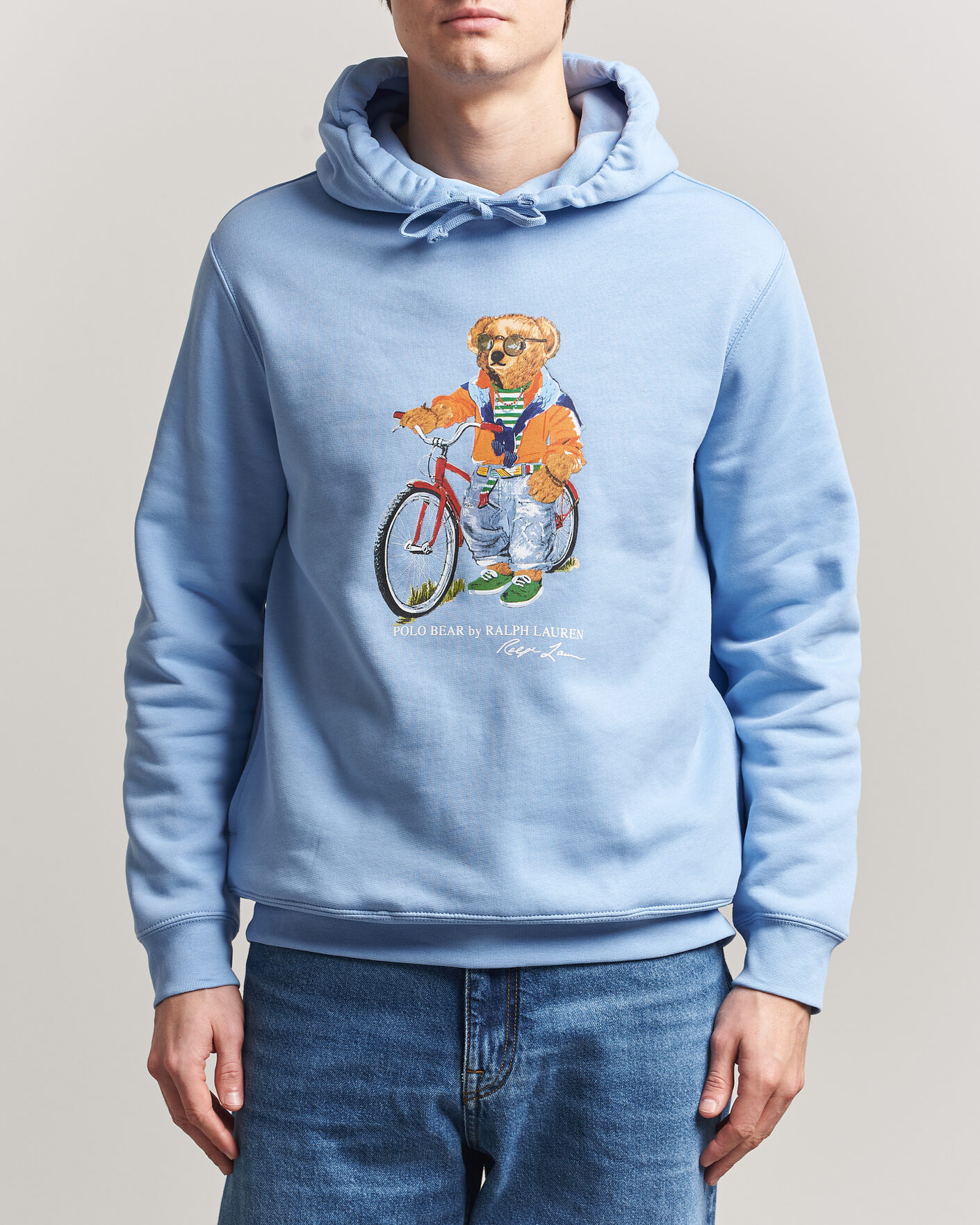 Men | Sweaters & Knitwear | Polo Ralph Lauren | Fleece Bear Hoodie Austin Blue