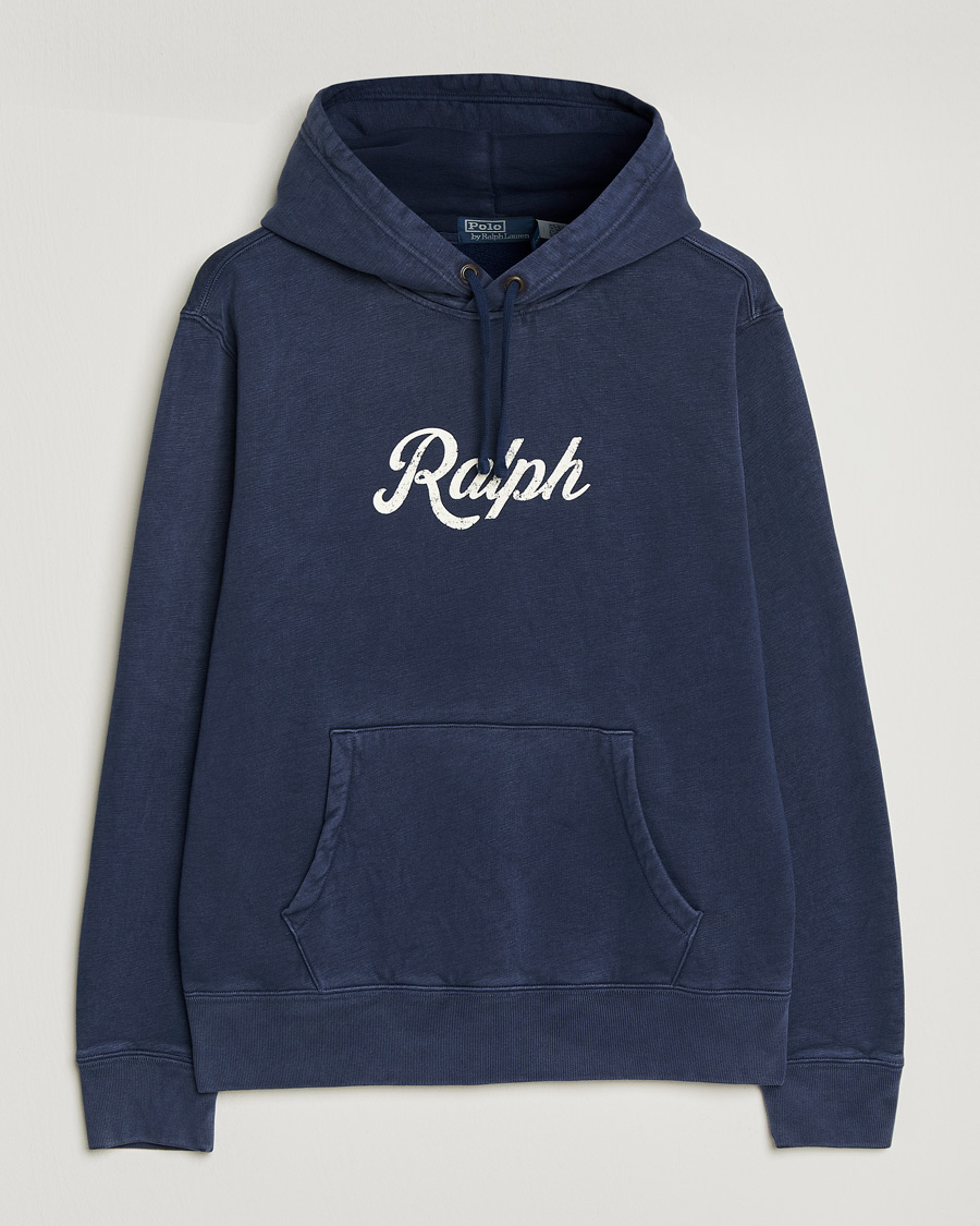 Men | Sweaters & Knitwear | Polo Ralph Lauren | Vintage Fleece Logo Hoodie Dark Cobalt
