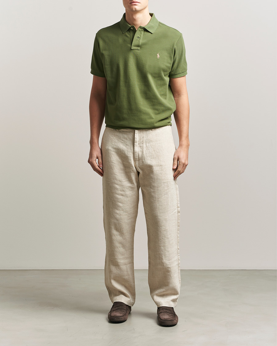 Men | Polo Shirts | Polo Ralph Lauren | Custom Slim Fit Polo Supply Olive