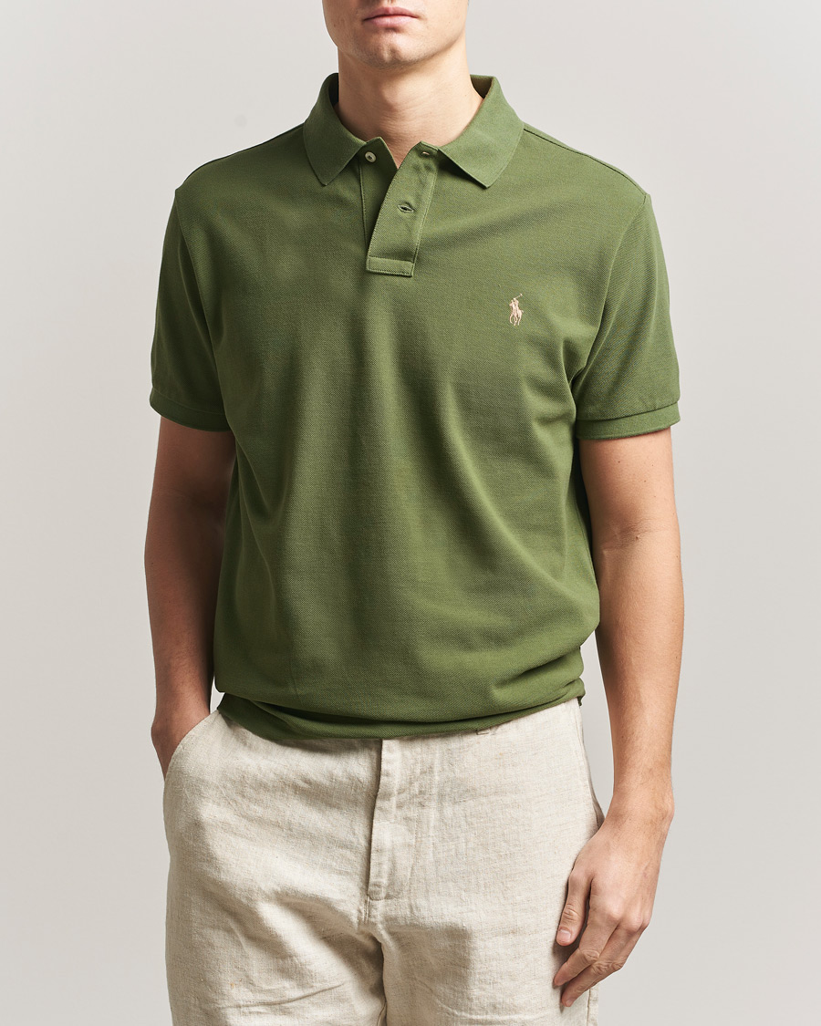 Men | Polo Shirts | Polo Ralph Lauren | Custom Slim Fit Polo Supply Olive