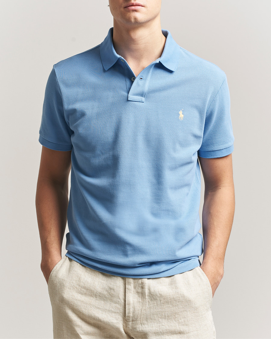 Men | Polo Shirts | Polo Ralph Lauren | Custom Slim Fit Polo Bristol Blue