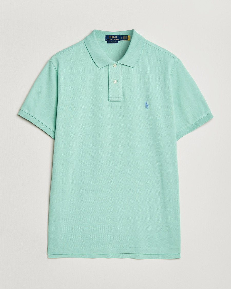 Men | Polo Shirts | Polo Ralph Lauren | Custom Slim Fit Polo Celadon