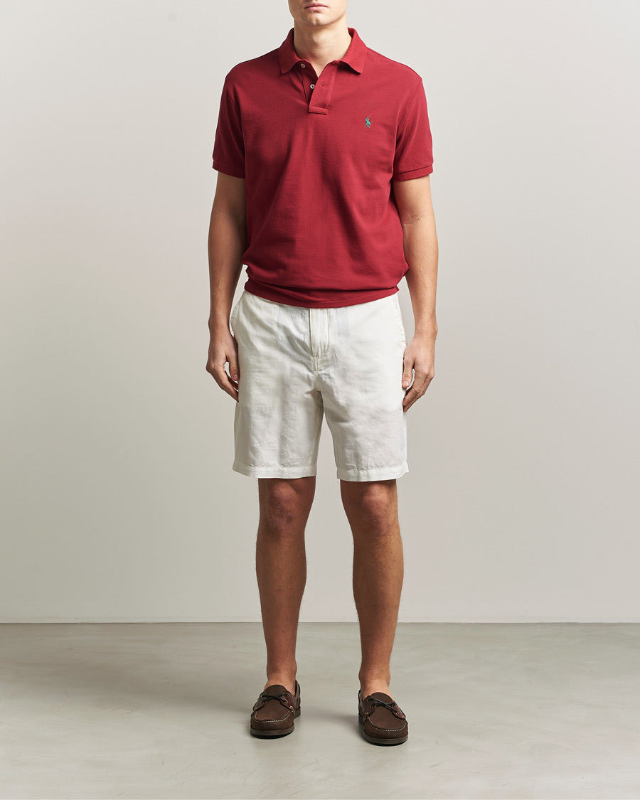 Men | Polo Shirts | Polo Ralph Lauren | Custom Slim Fit Polo Heritage Red