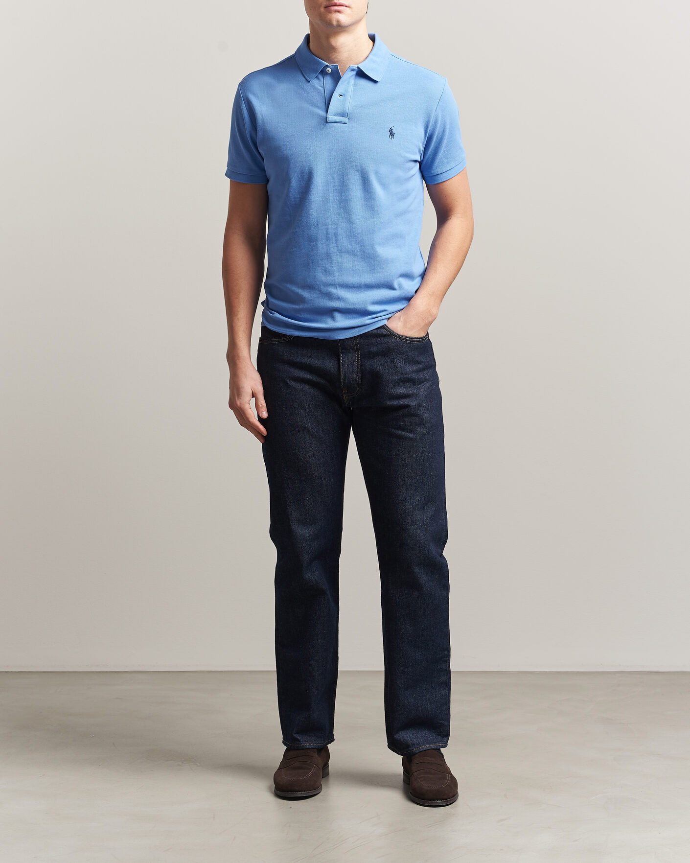 Men | Polo Shirts | Polo Ralph Lauren | Slim Fit Polo Harbour Island Blue