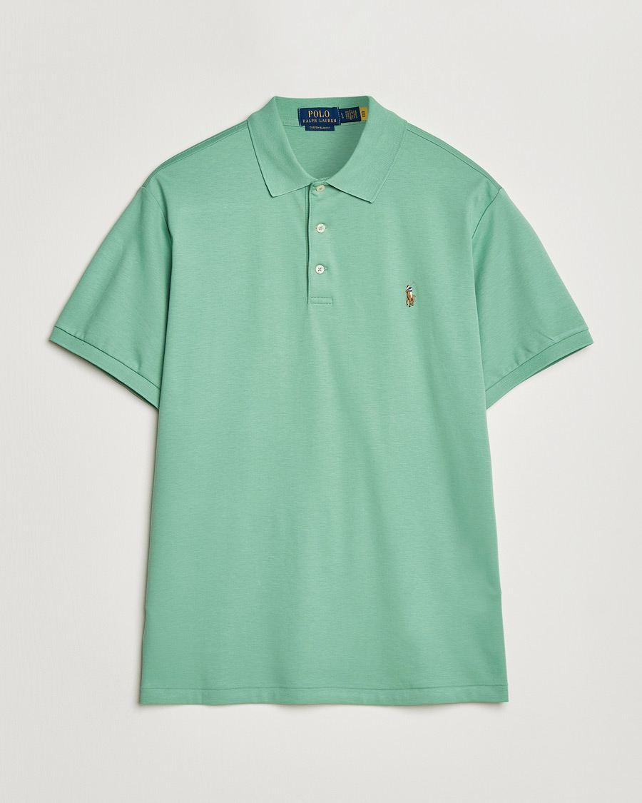 Men | Polo Shirts | Polo Ralph Lauren | Luxury Pima Cotton Polo Faded Mint