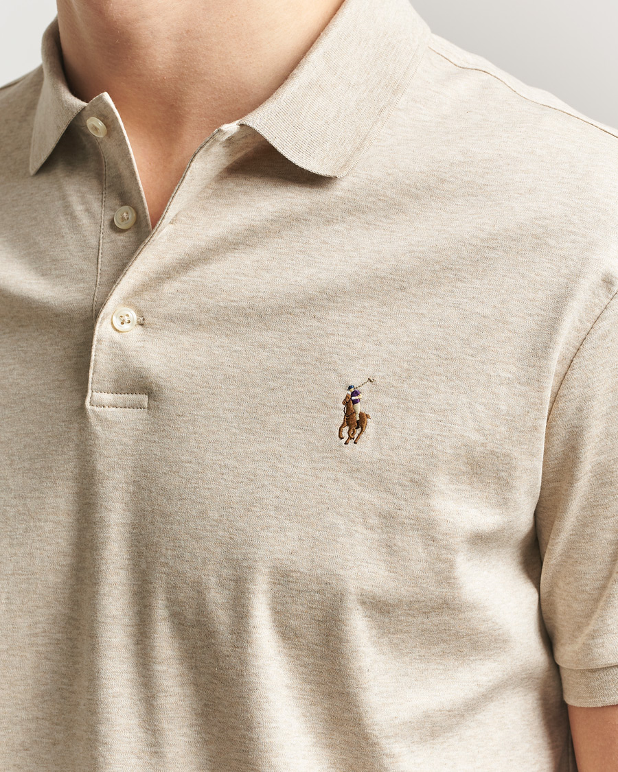 Men | Polo Shirts | Polo Ralph Lauren | Luxury Pima Cotton Polo Expedition Dune Heather