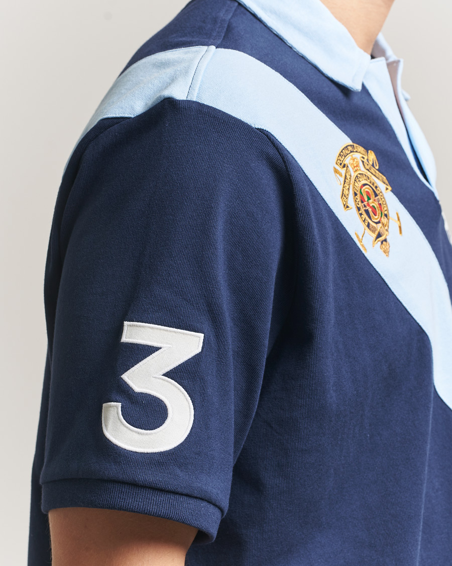 Men | Polo Shirts | Polo Ralph Lauren | Diagonal Striped Polo Newport Navy