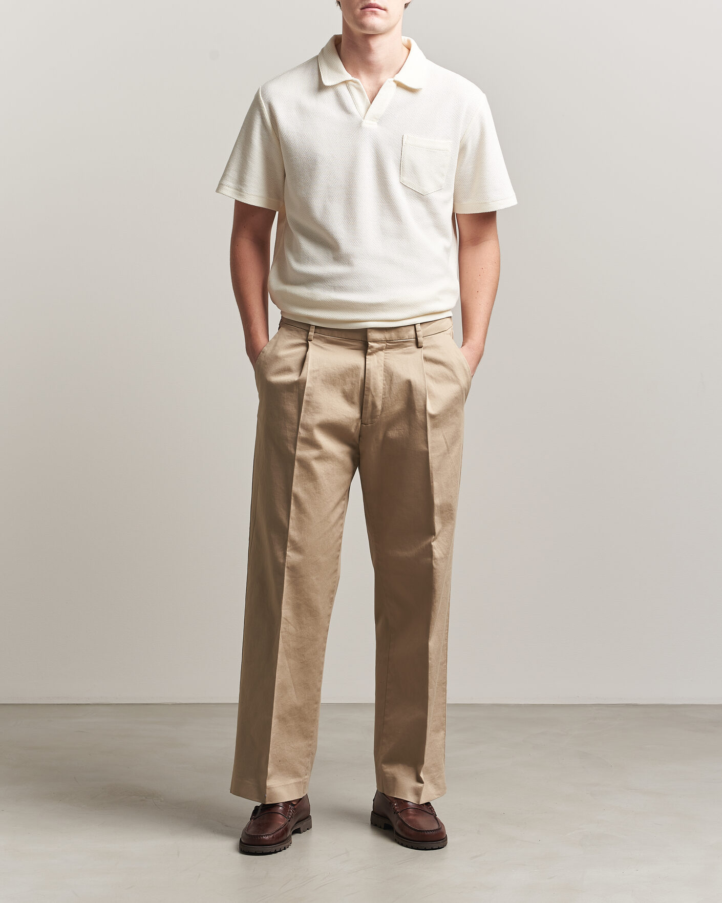 Men | Polo Shirts | Polo Ralph Lauren | Knitted Polo Pale Cream