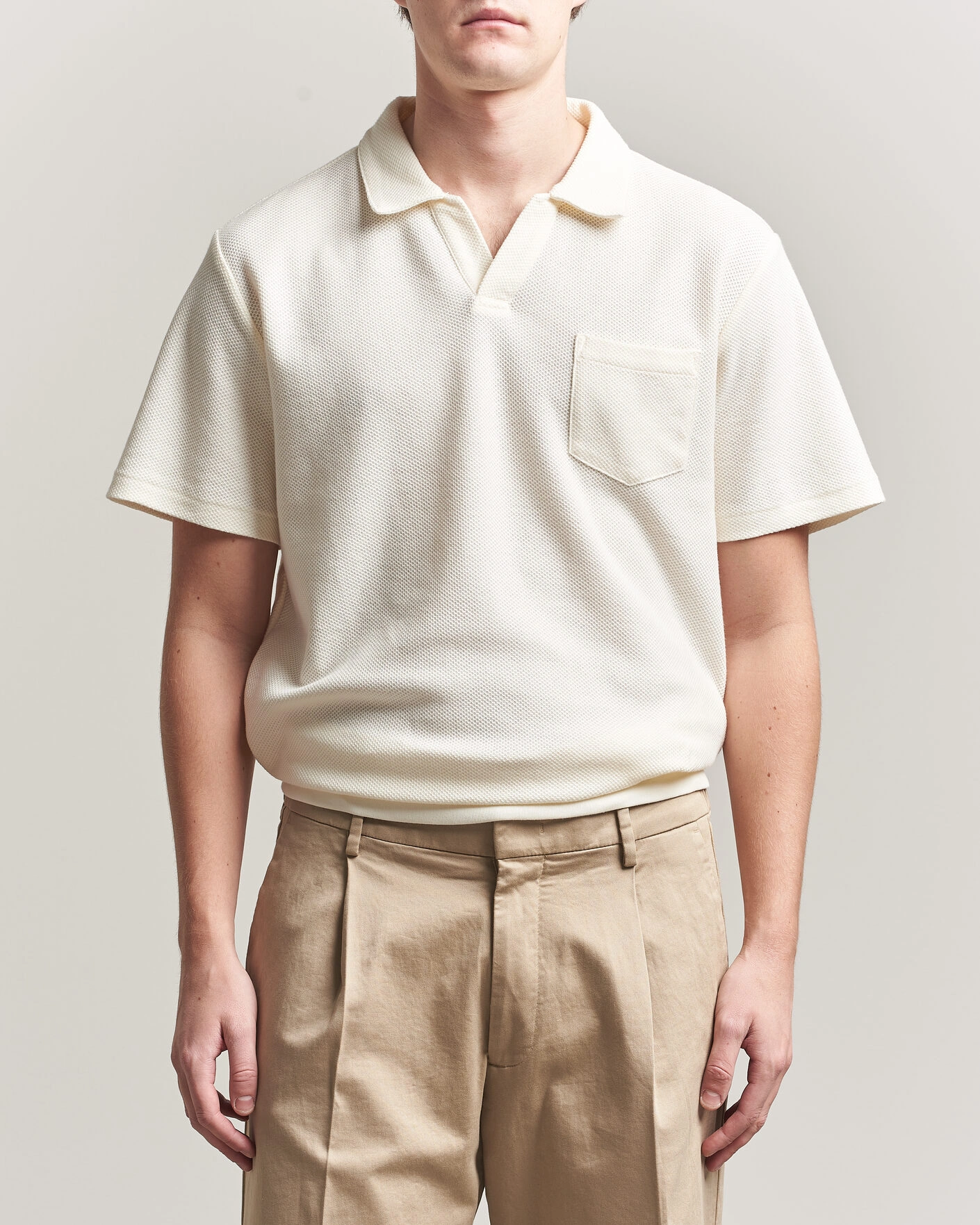 Men | Polo Shirts | Polo Ralph Lauren | Knitted Polo Pale Cream