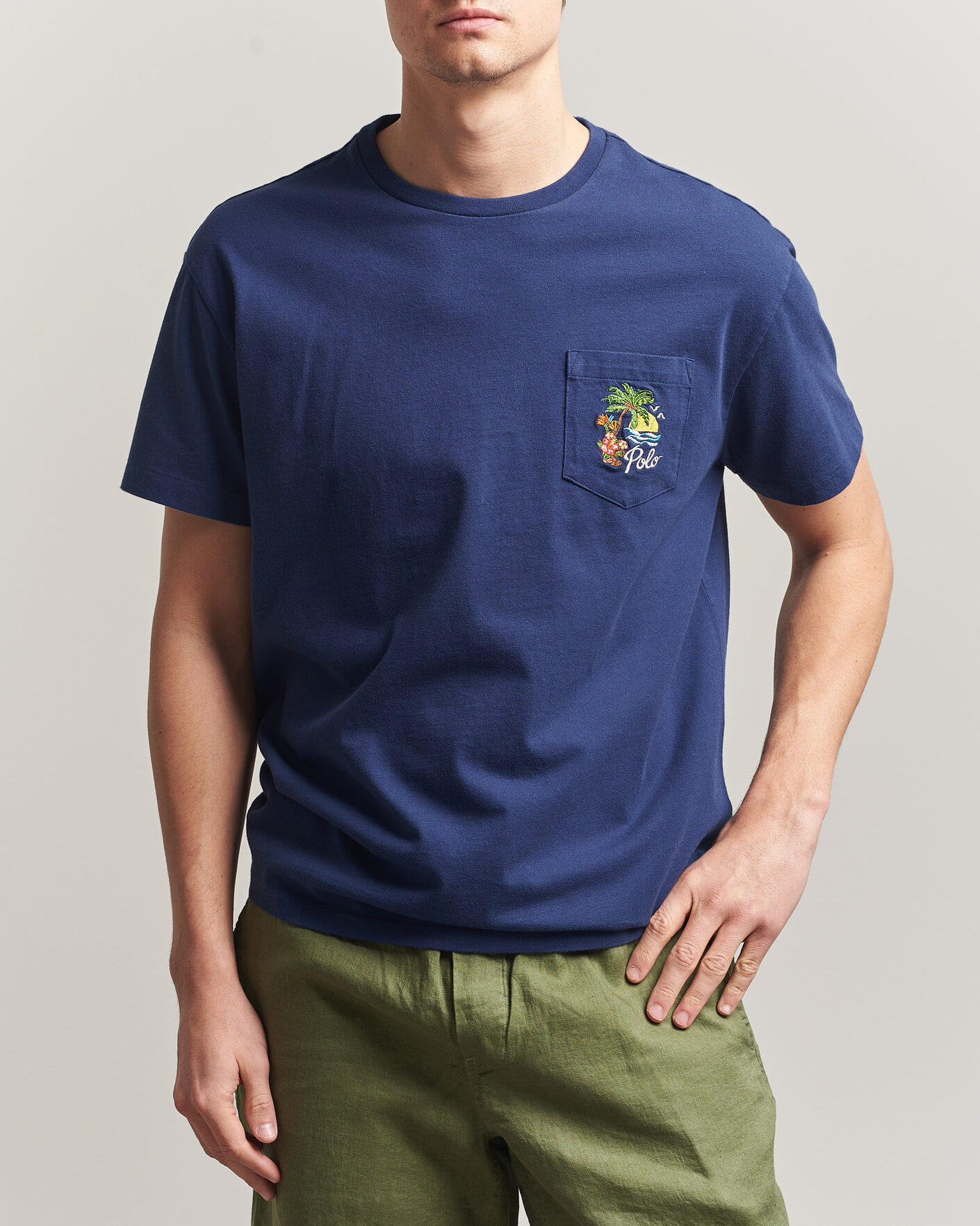 Men | T-Shirts | Polo Ralph Lauren | Jersey Printed T-Shirt Dark Cobalt