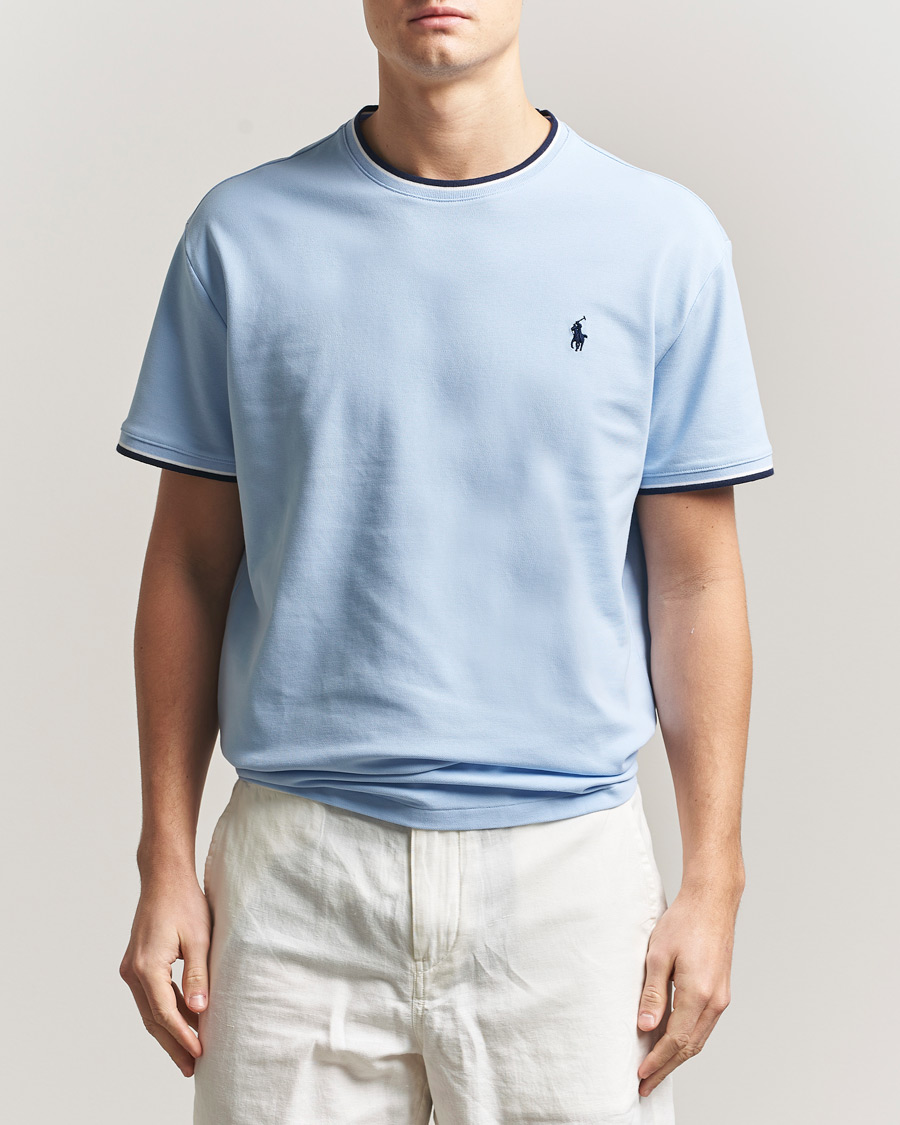 Men | T-Shirts | Polo Ralph Lauren | Mesh Polo T-Shirt Office Blue