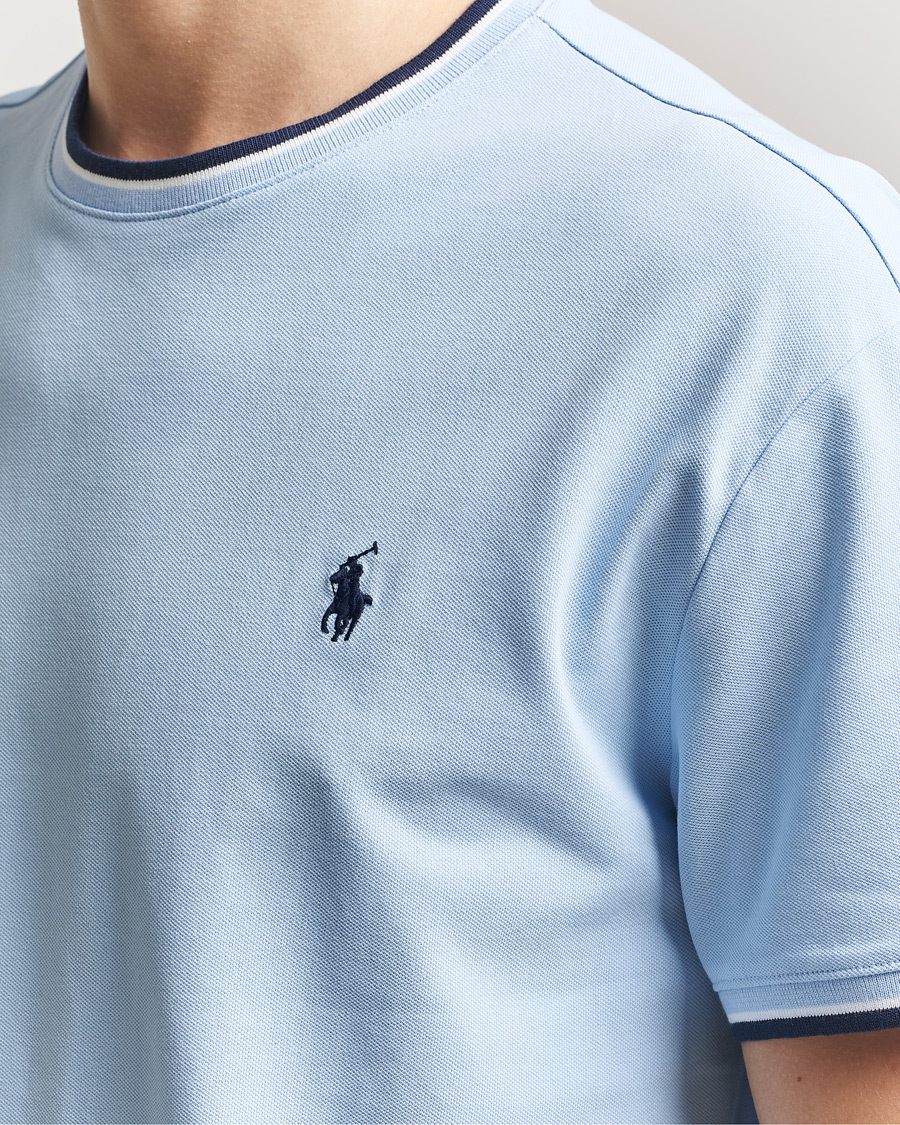 Men | T-Shirts | Polo Ralph Lauren | Mesh Polo T-Shirt Office Blue