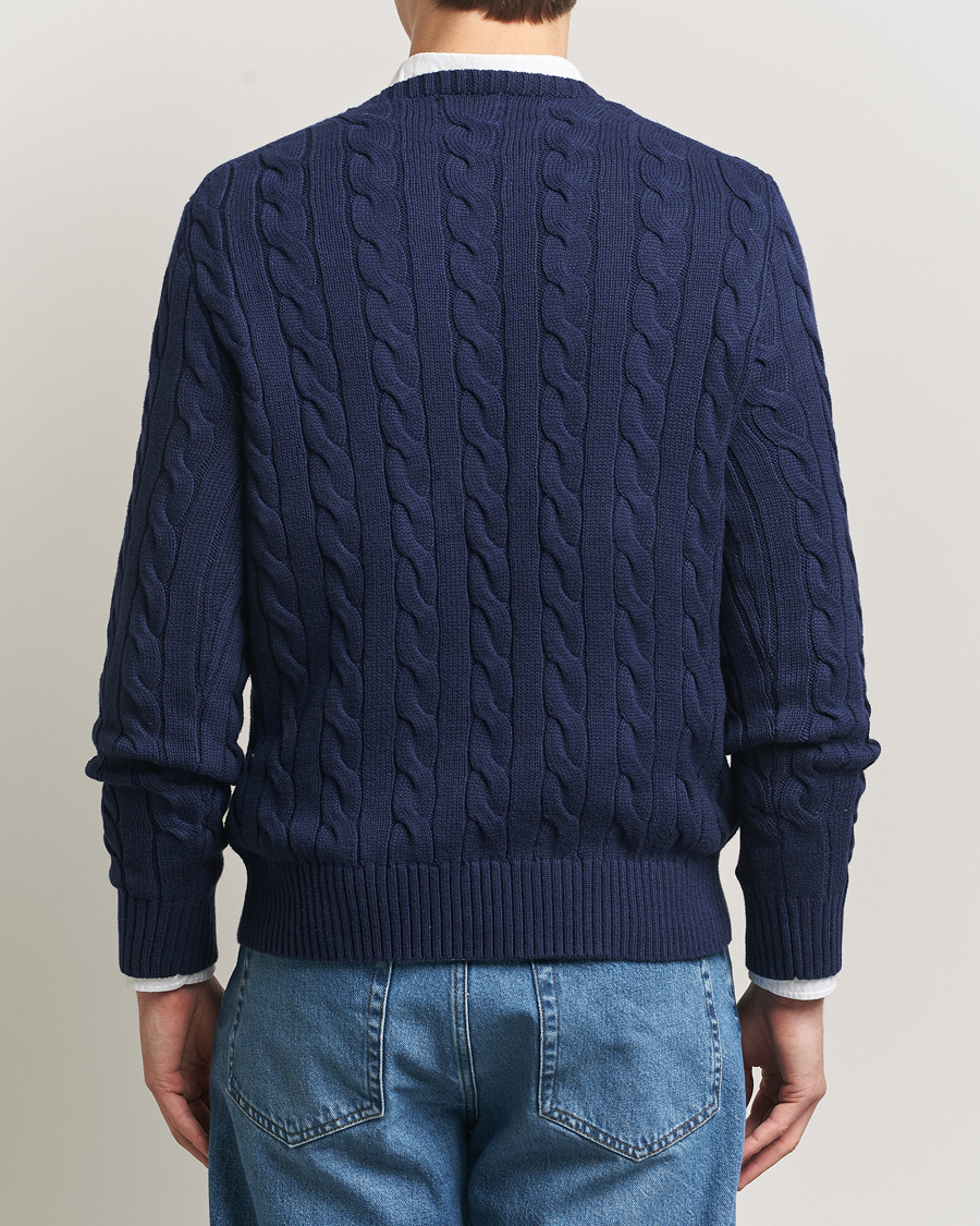 Men | Sweaters & Knitwear | Polo Ralph Lauren | Cotton Cable Pullover Bright Navy
