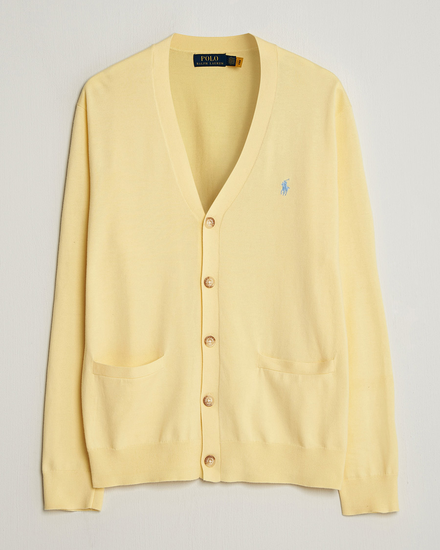 Men | Sweaters & Knitwear | Polo Ralph Lauren | Cotton Cardigan Wicket Yellow