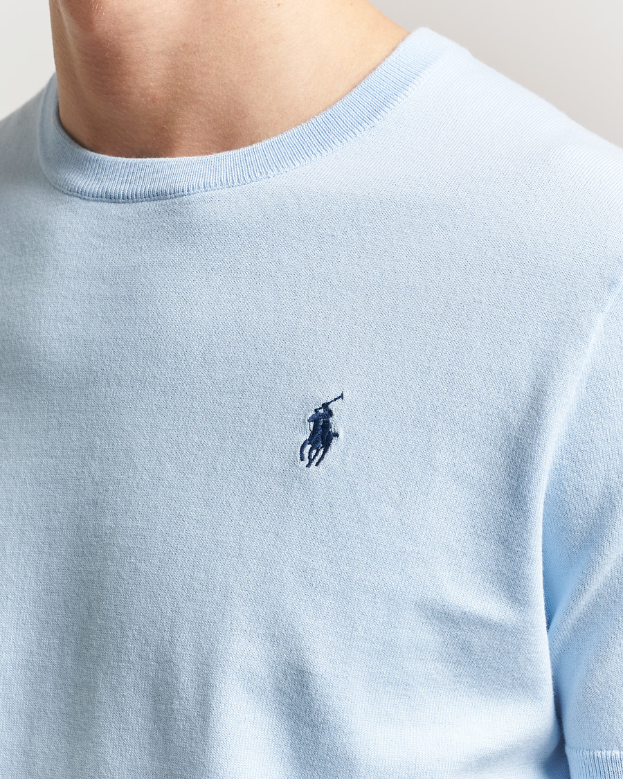 Men | T-Shirts | Polo Ralph Lauren | Knitted Short Sleeve T-Shirt Office Blue