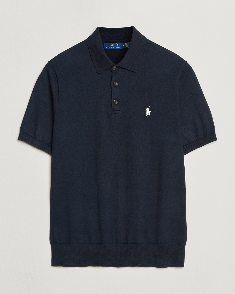 Polo Ralph Lauren Knitted Short Sleeve Polo Hunter Navy at