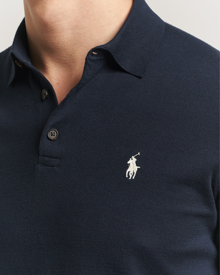 Men | Polo Shirts | Polo Ralph Lauren | Knitted Short Sleeve Polo Hunter Navy