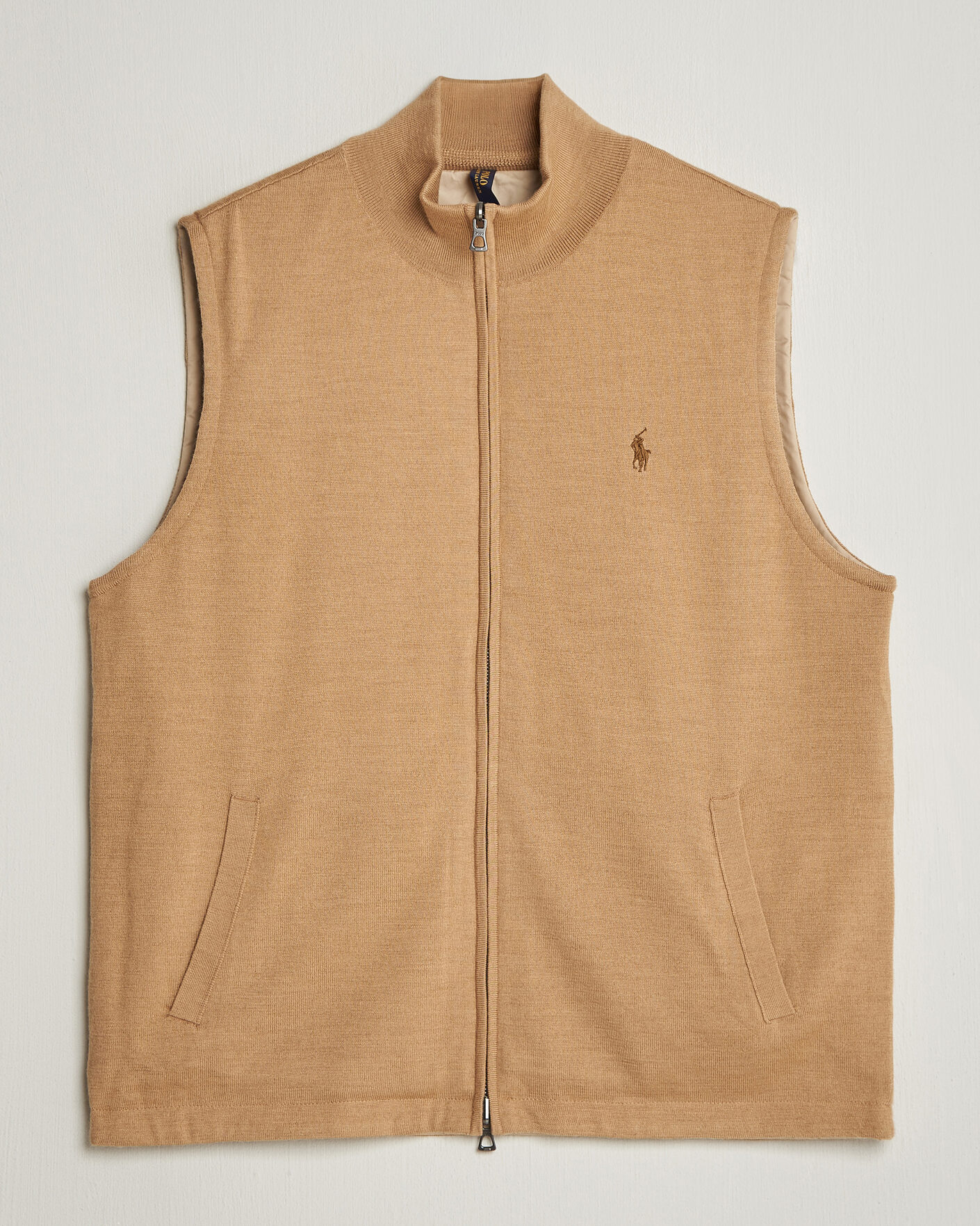 Polo Ralph Lauren Wool Blend Vest Camel Combo at CareOfCarl.com