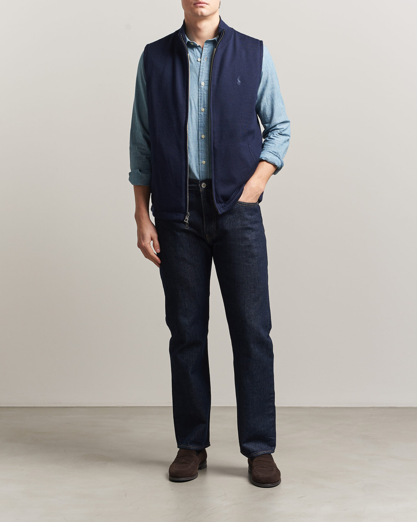 Men | Sweaters & Knitwear | Polo Ralph Lauren | Wool Blend Vest Navy Combo