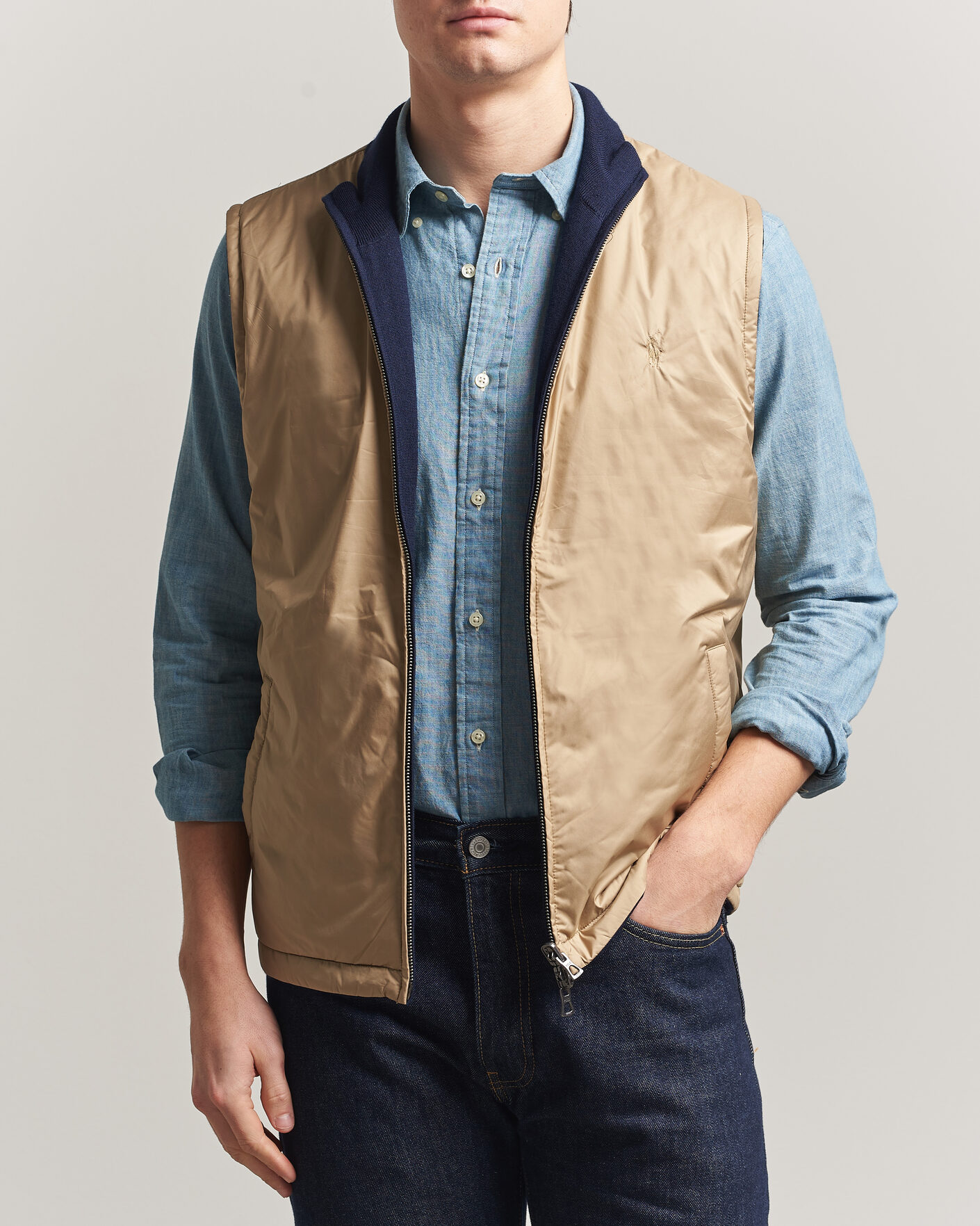 Men | Sweaters & Knitwear | Polo Ralph Lauren | Wool Blend Vest Navy Combo