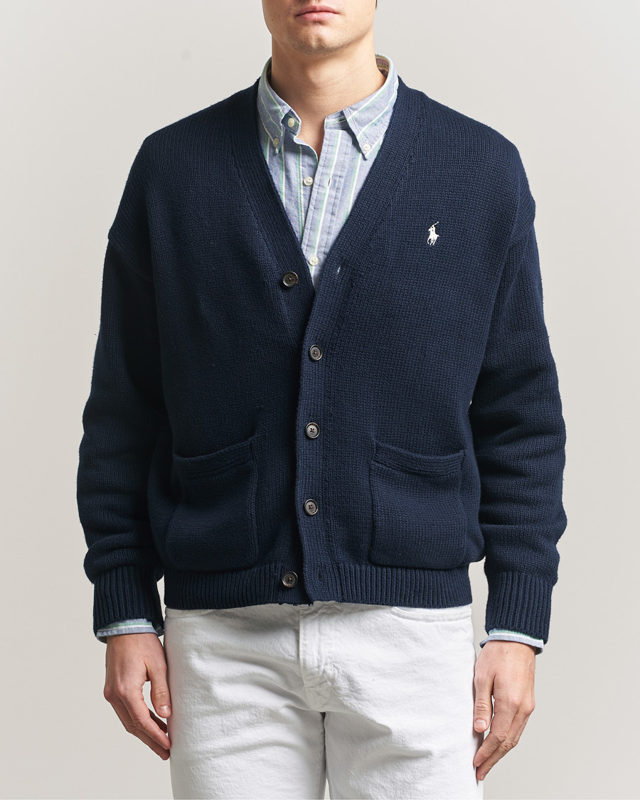 Men | Sweaters & Knitwear | Polo Ralph Lauren | Cotton Cardigan Hunter Navy