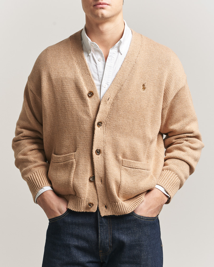 Men | Sweaters & Knitwear | Polo Ralph Lauren | Cotton Cardigan Camel Melange