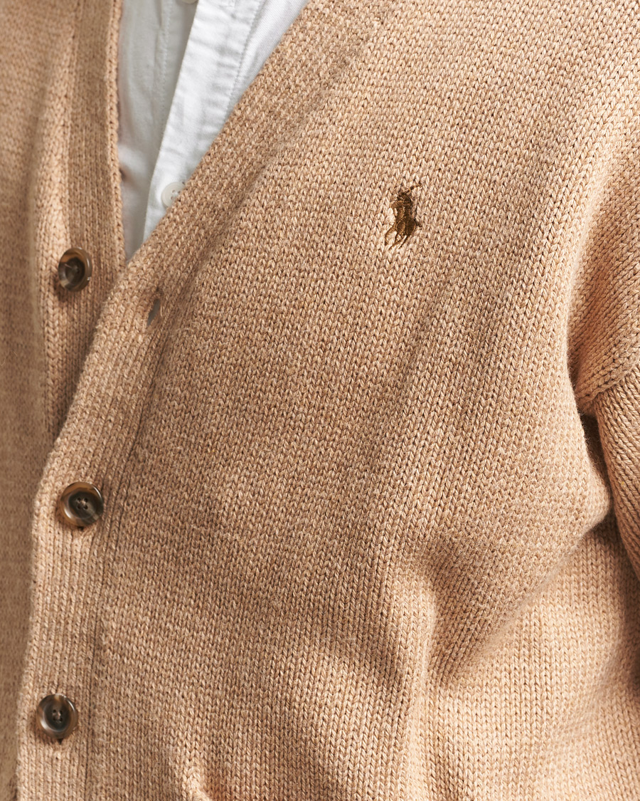 Men | Sweaters & Knitwear | Polo Ralph Lauren | Cotton Cardigan Camel Melange