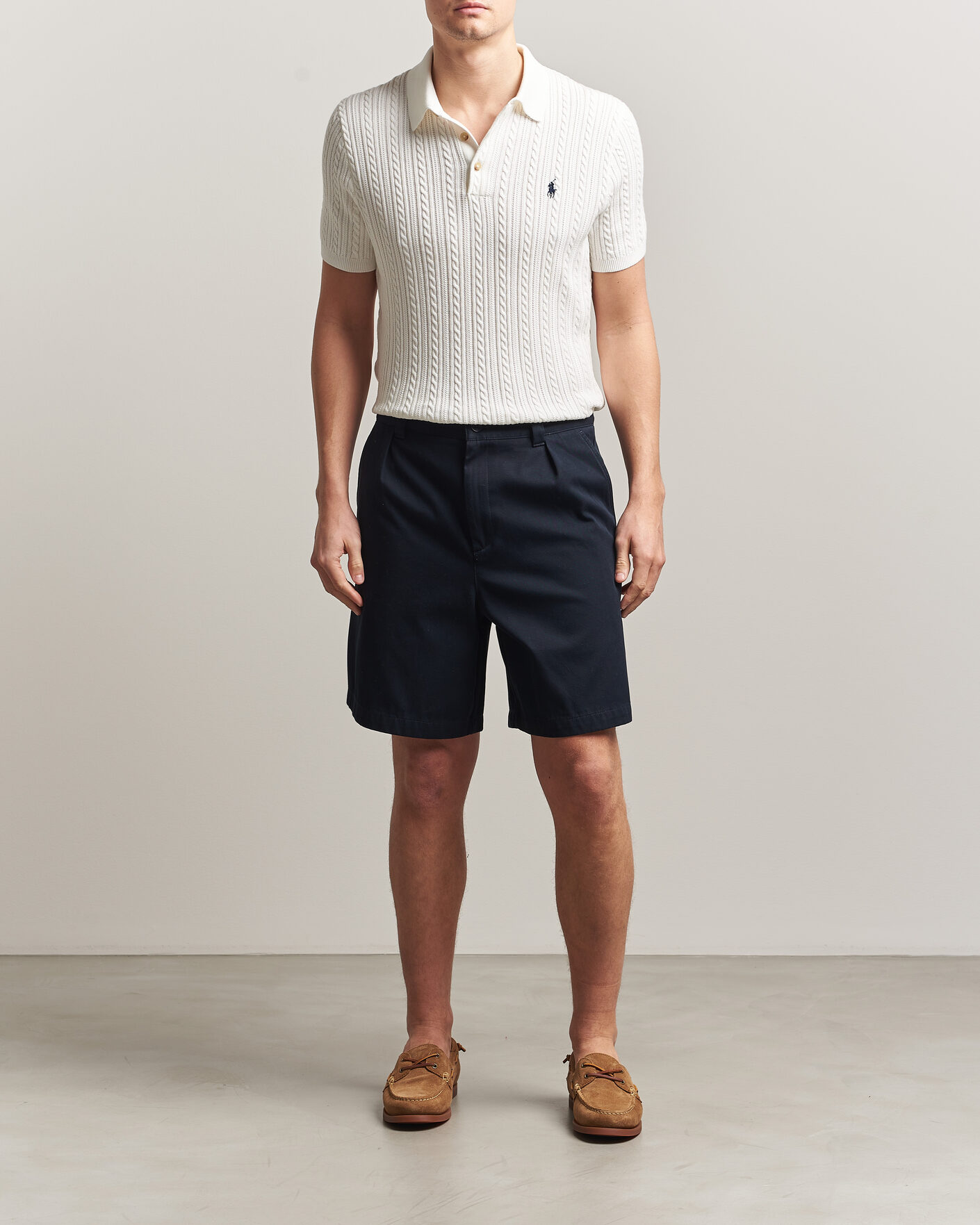 Men | Polo Shirts | Polo Ralph Lauren | Cotton Polo Deckwash White/Navy