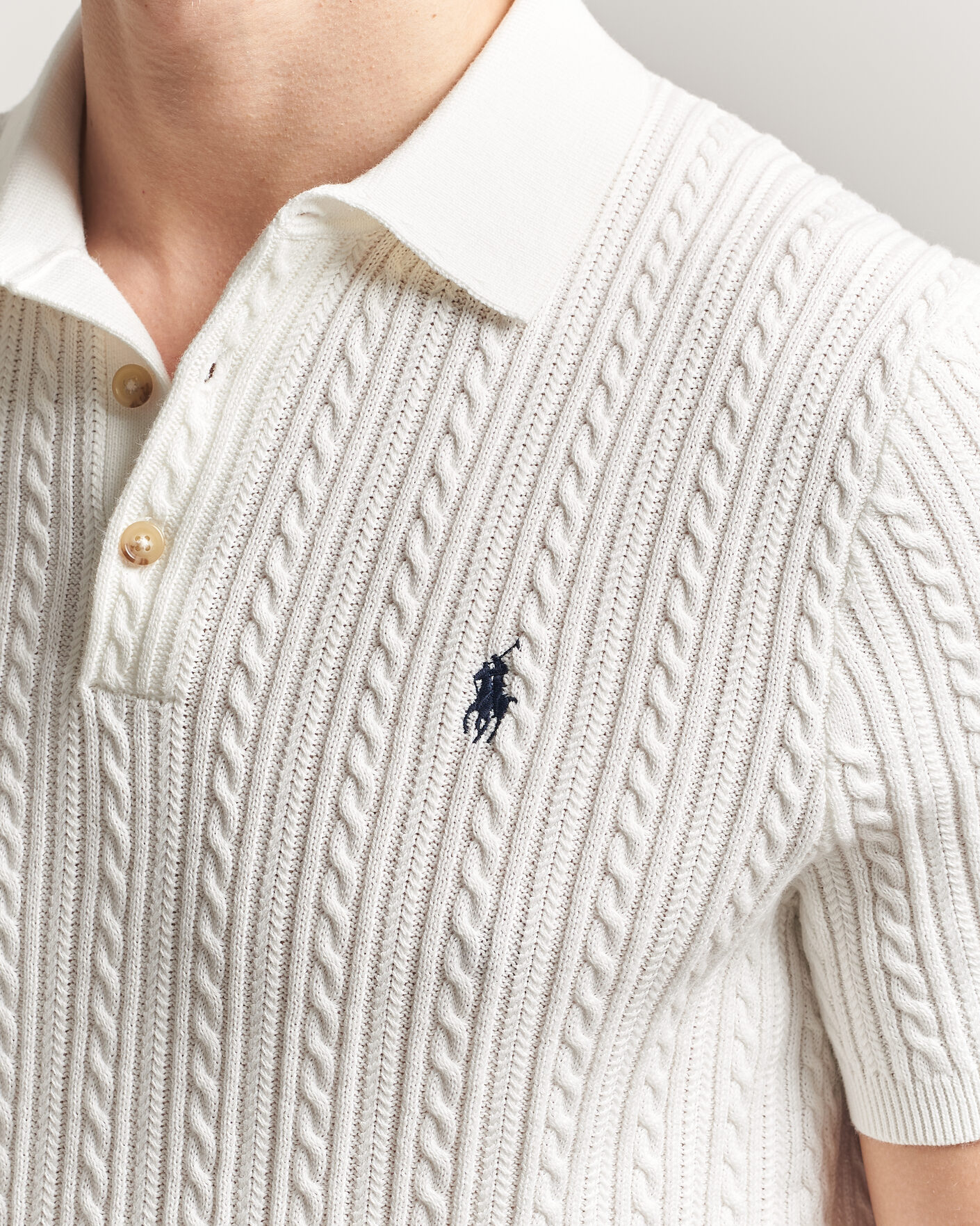 Men | Polo Shirts | Polo Ralph Lauren | Cotton Polo Deckwash White/Navy