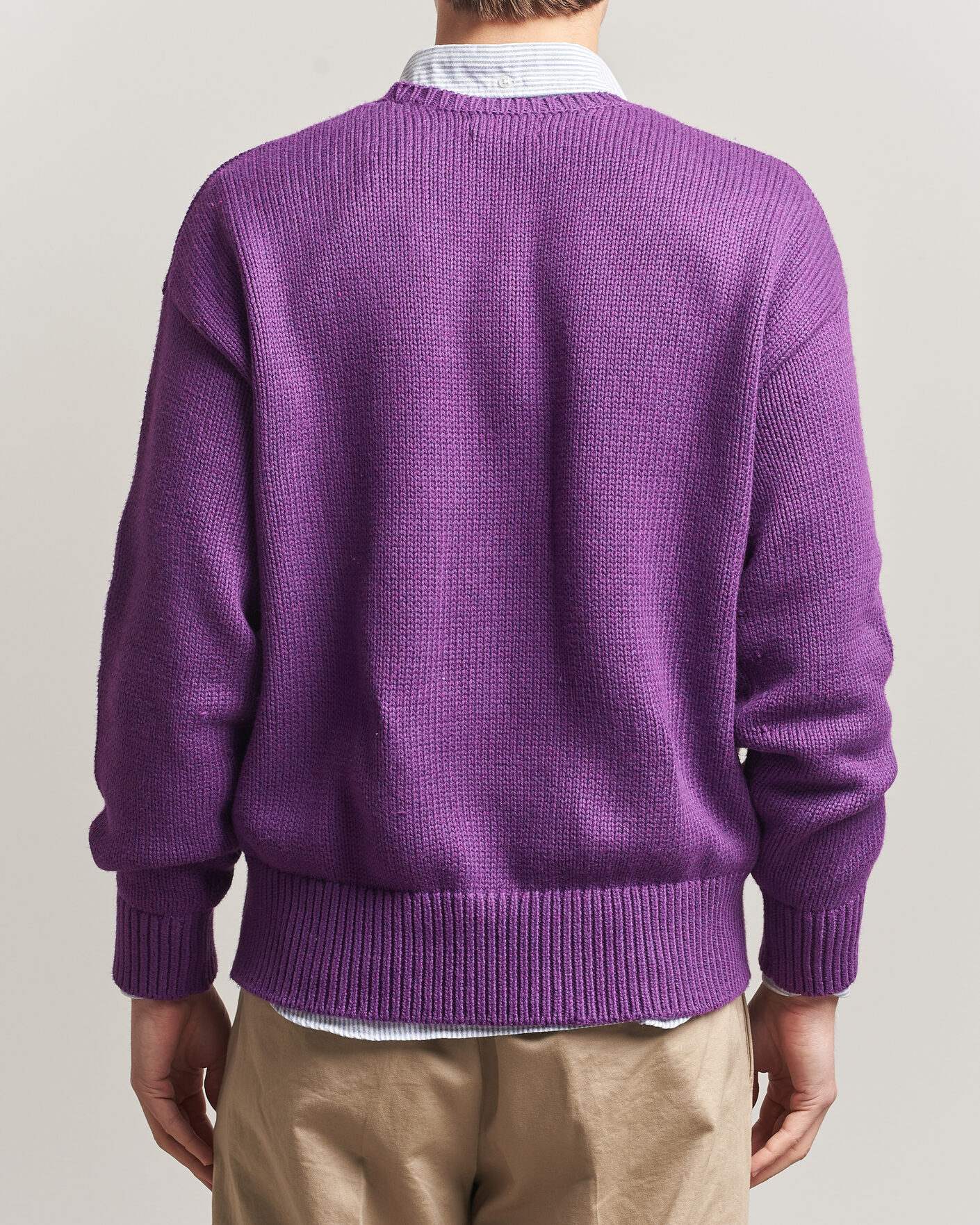 Men | Sweaters & Knitwear | Polo Ralph Lauren | Cotton Logo Sweater Purple Heahter