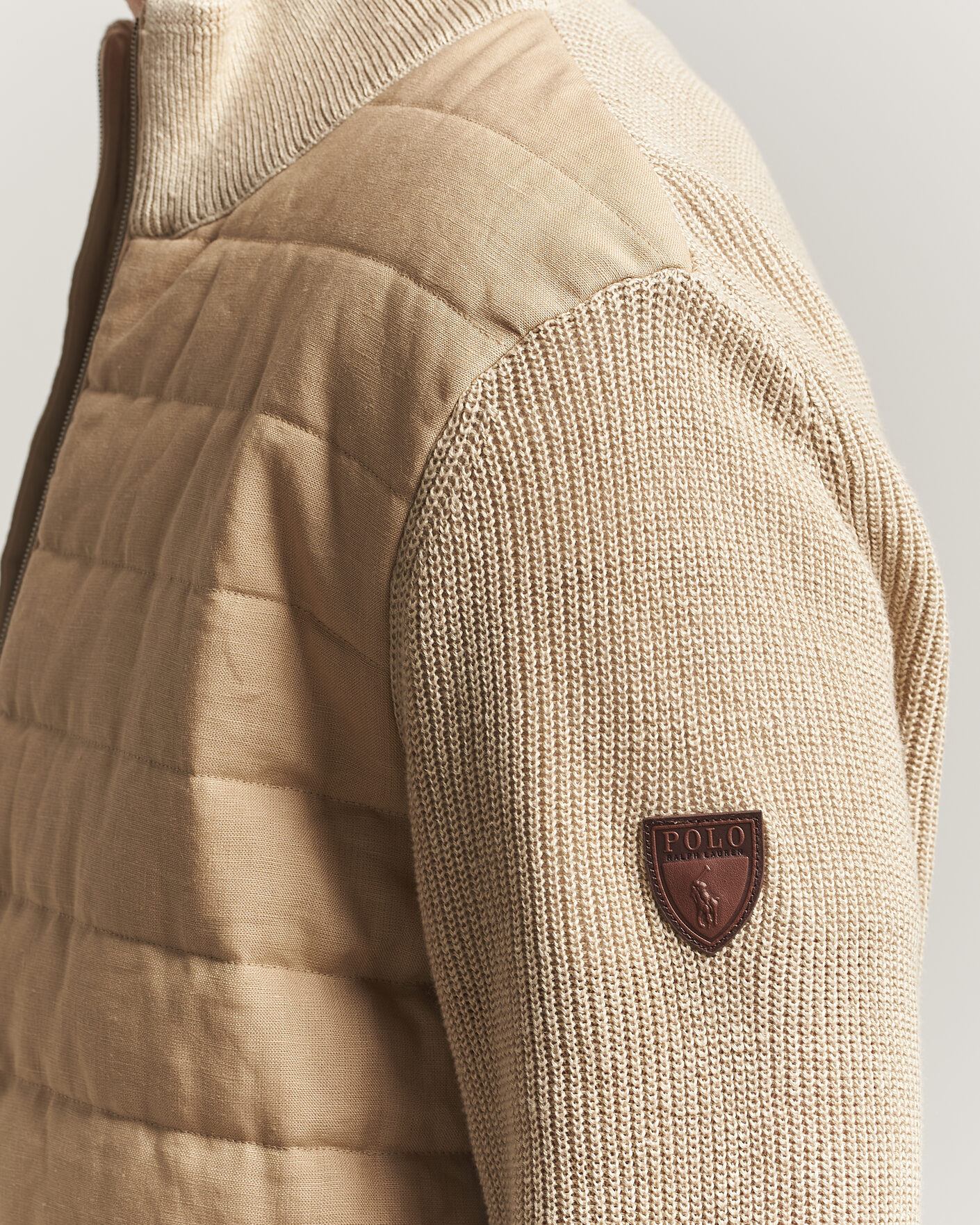 Men | Sweaters & Knitwear | Polo Ralph Lauren | Linen Full Zip Sweater Coastal Beige