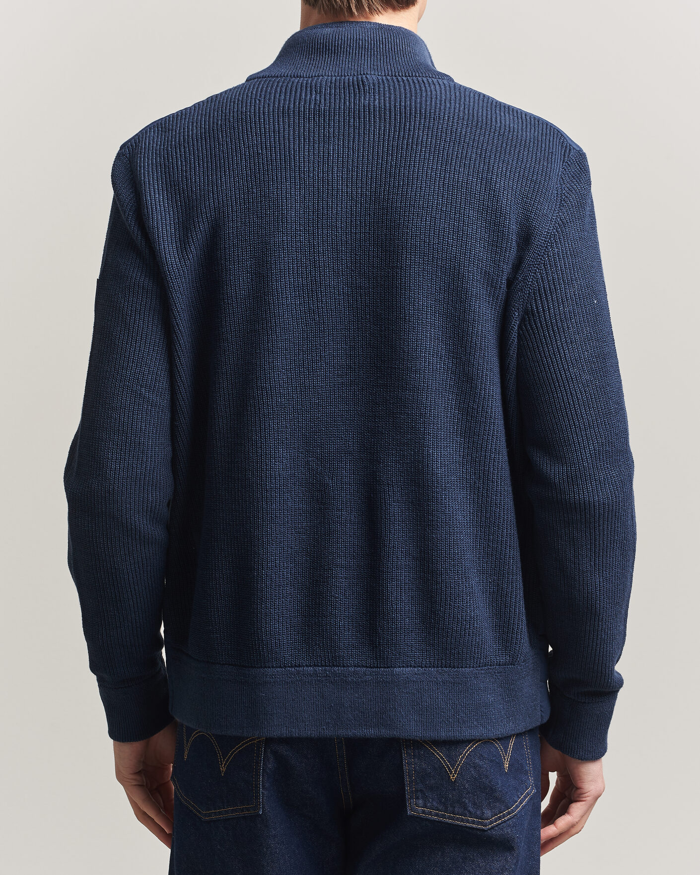 Men | Sweaters & Knitwear | Polo Ralph Lauren | Linen Full Zip Sweater Navy