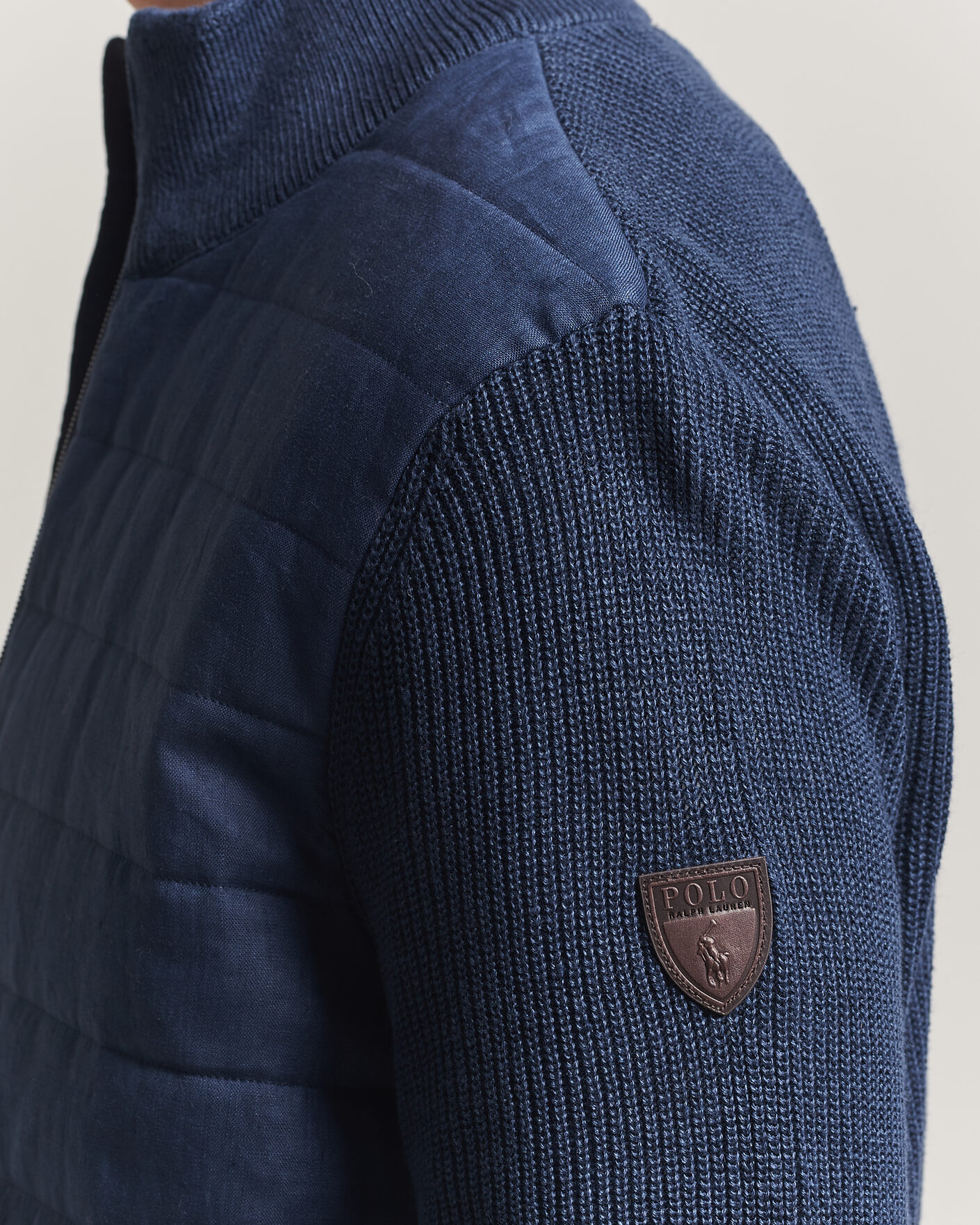 Men | Sweaters & Knitwear | Polo Ralph Lauren | Linen Full Zip Sweater Navy