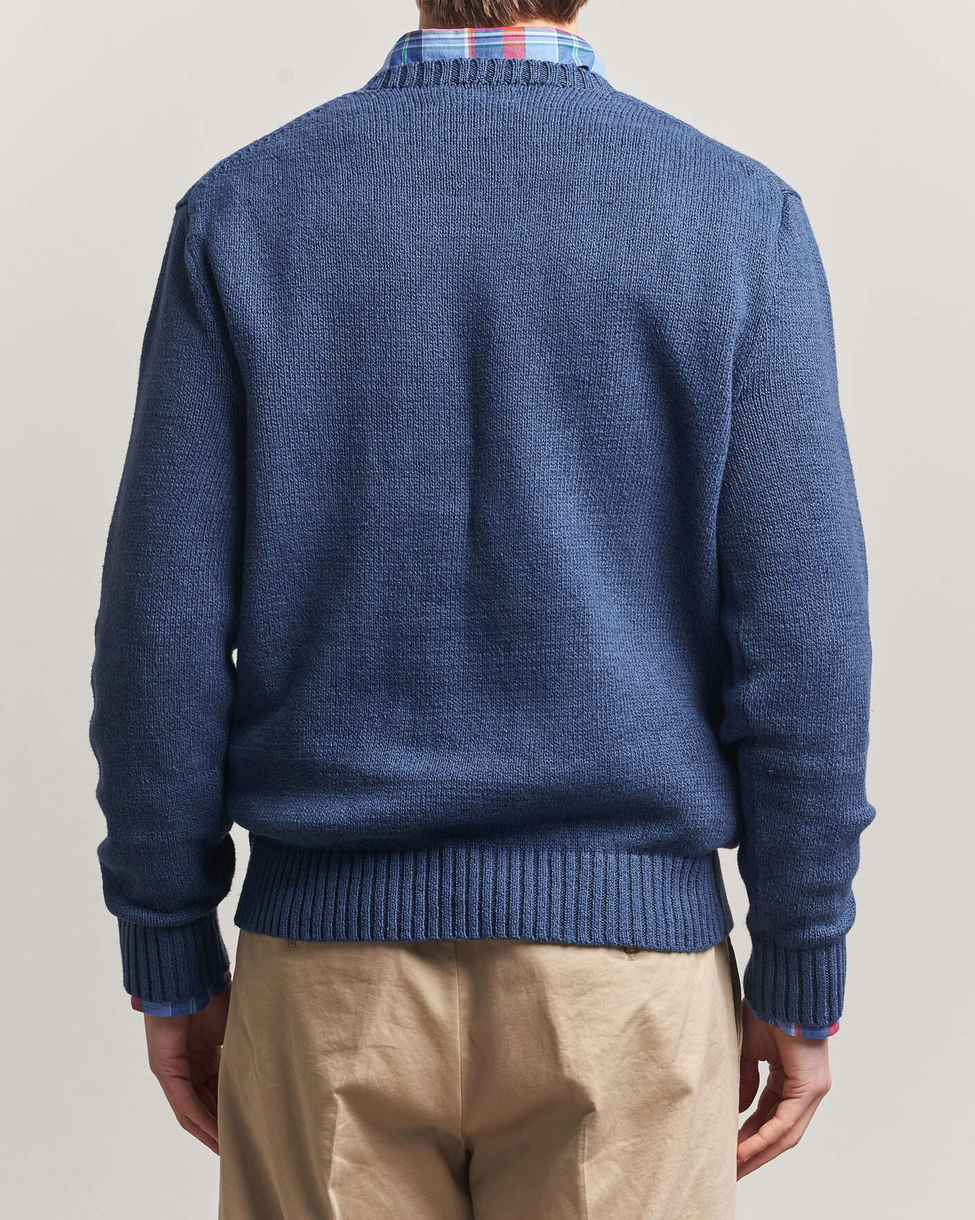 Men | Sweaters & Knitwear | Polo Ralph Lauren | Cotton Linen Bear Sweater Light Navy