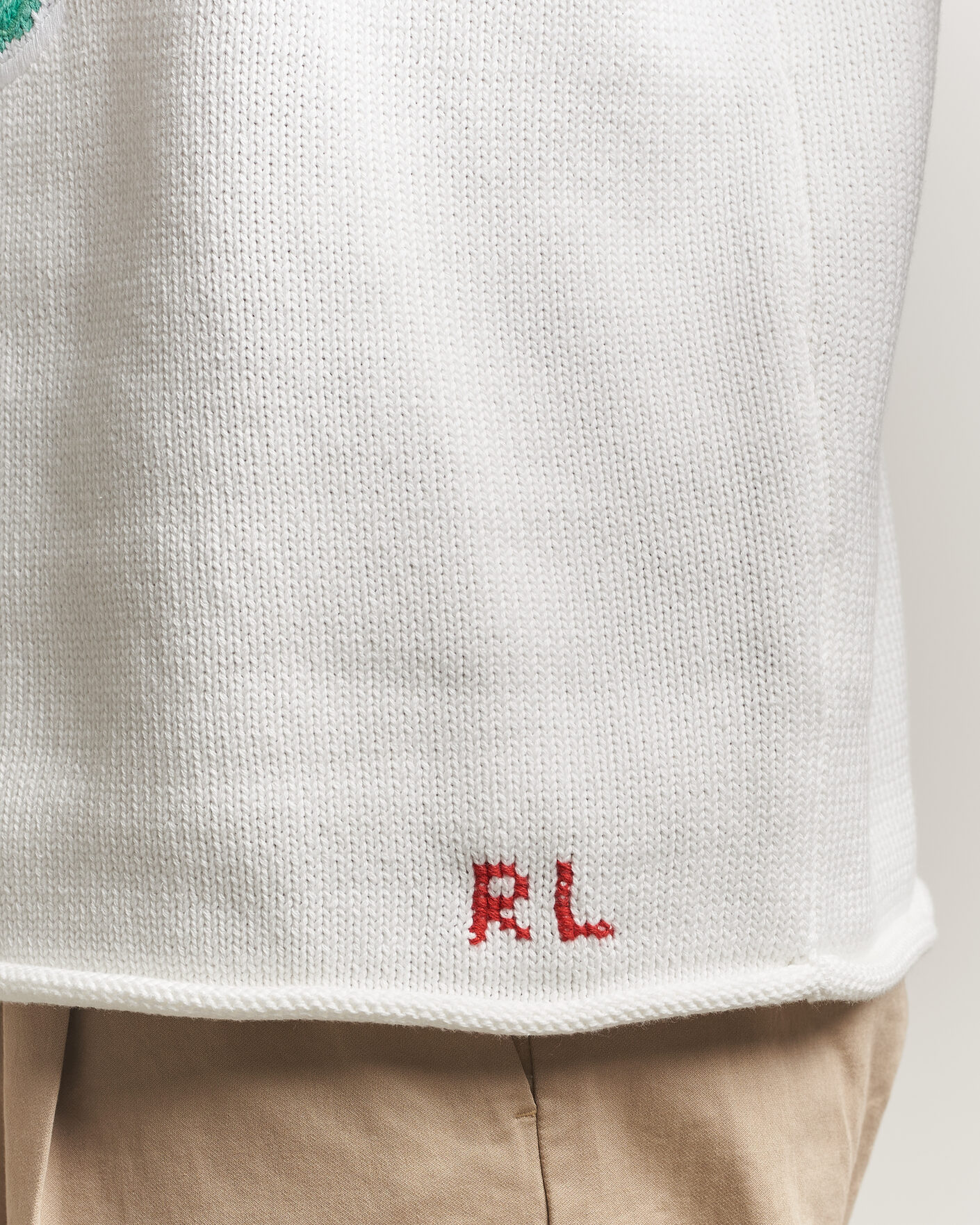 Men | Sweaters & Knitwear | Polo Ralph Lauren | Cotton Bear Sweater Deckwash White
