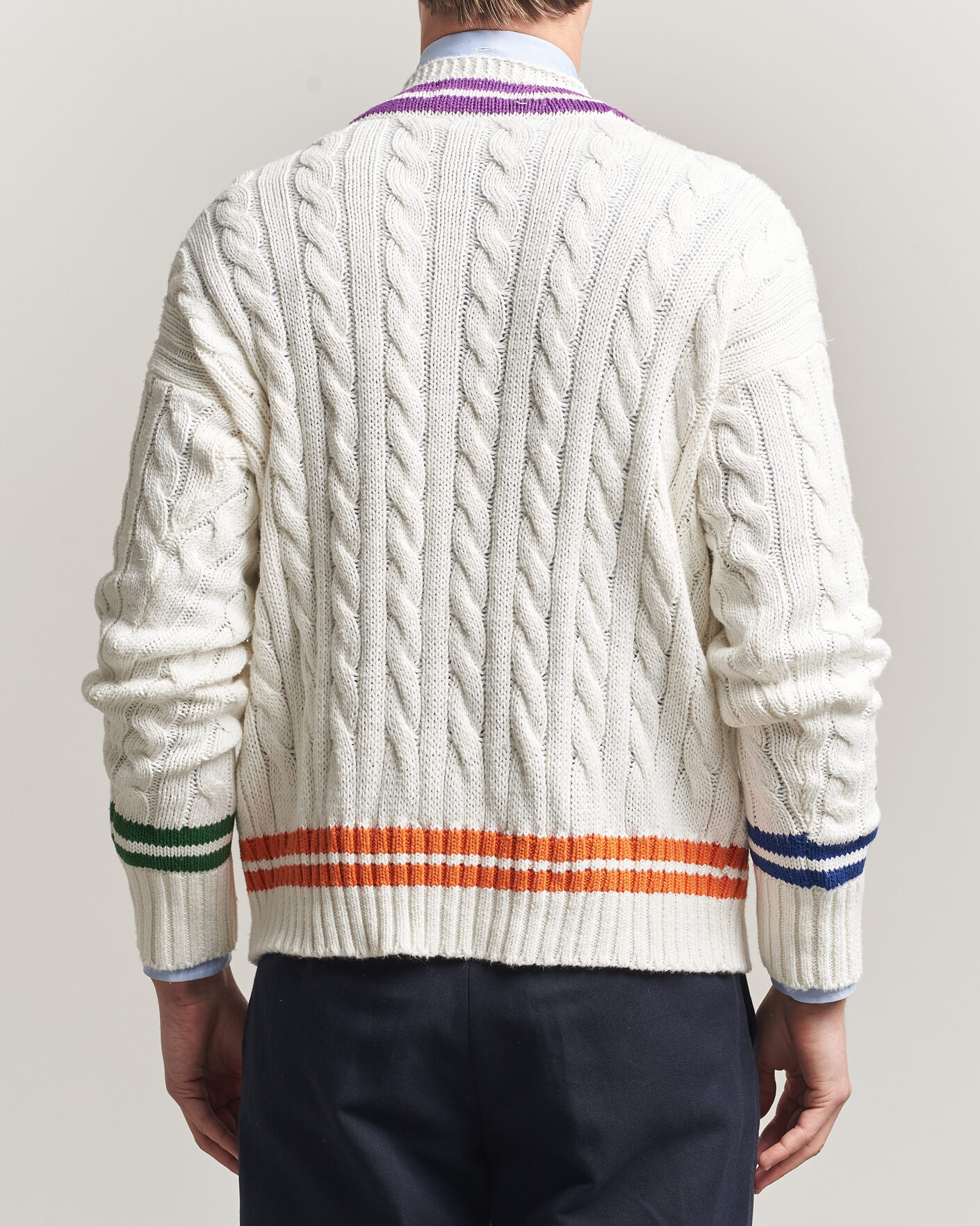 Men | Sweaters & Knitwear | Polo Ralph Lauren | Cotton Linen Blend Sweater Cream Combo
