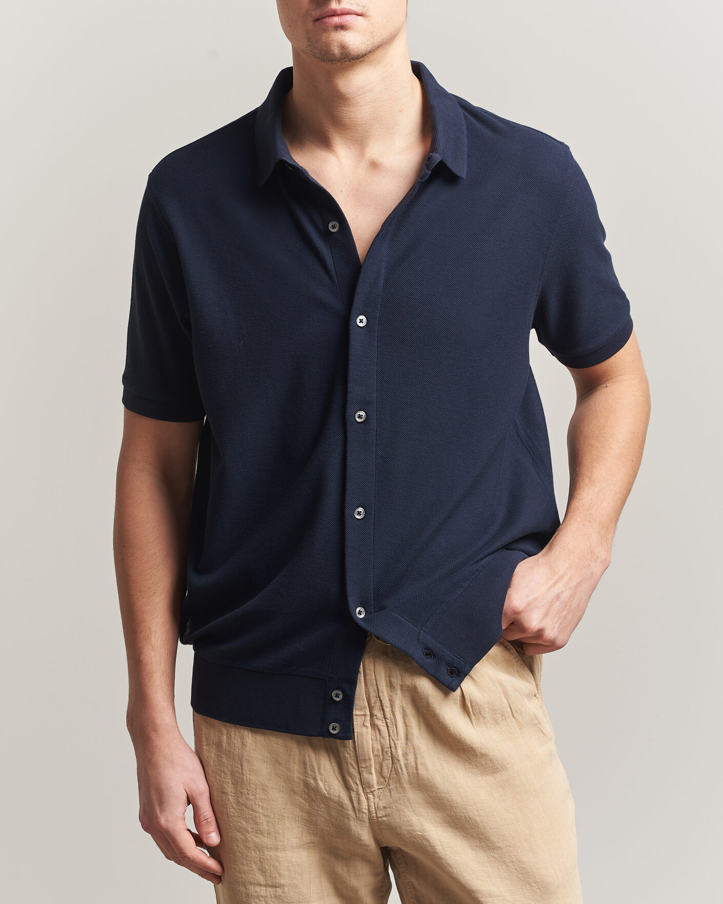 Men | Polo Shirts | Polo Ralph Lauren | Cotton Knitted Polo Aviator Navy