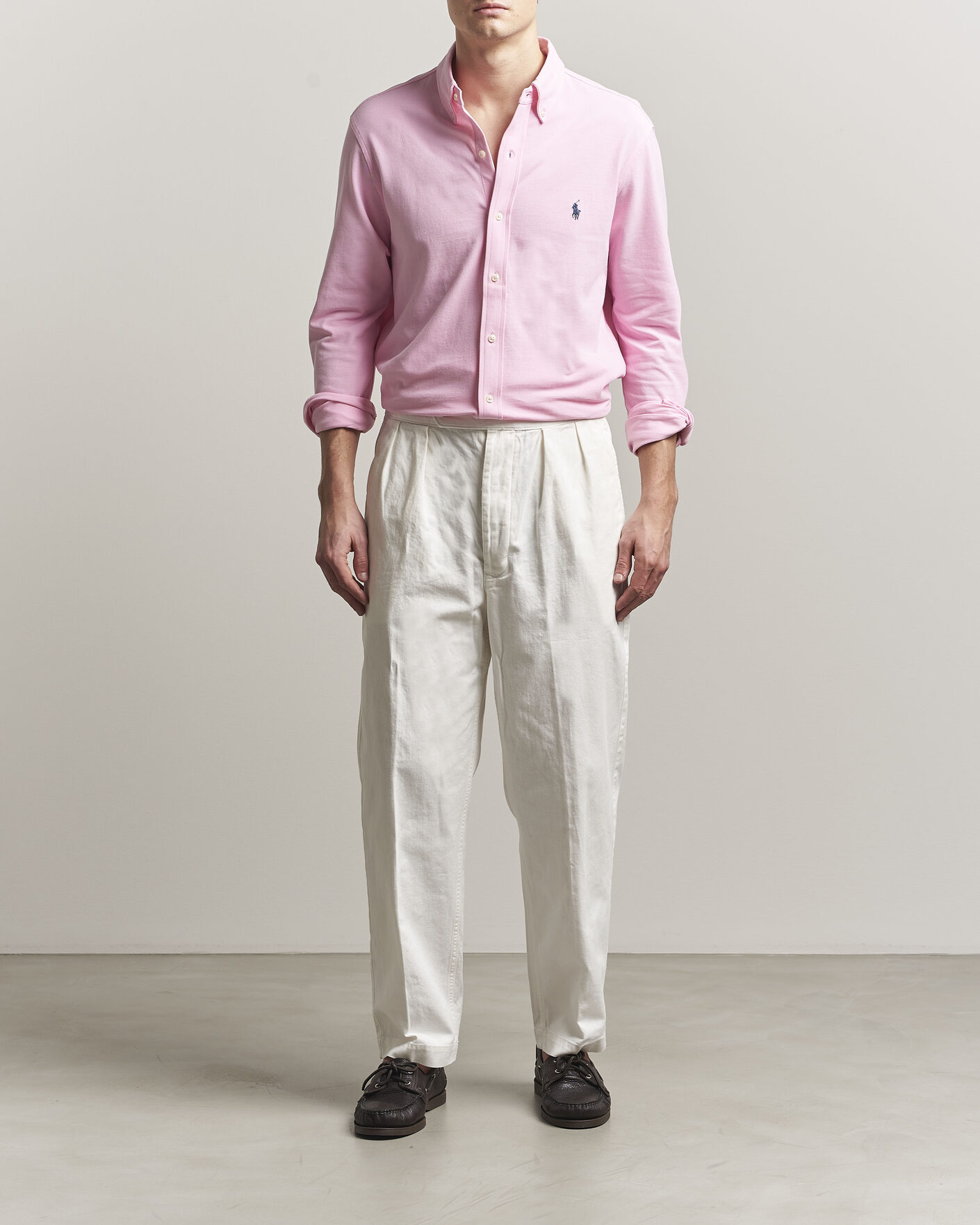Men | Shirts | Polo Ralph Lauren | Featherweight Mesh Shirt Carmel Pink