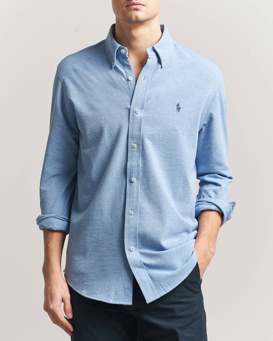 Men | Shirts | Polo Ralph Lauren | Featherweight Mesh Shirt Isle Heather