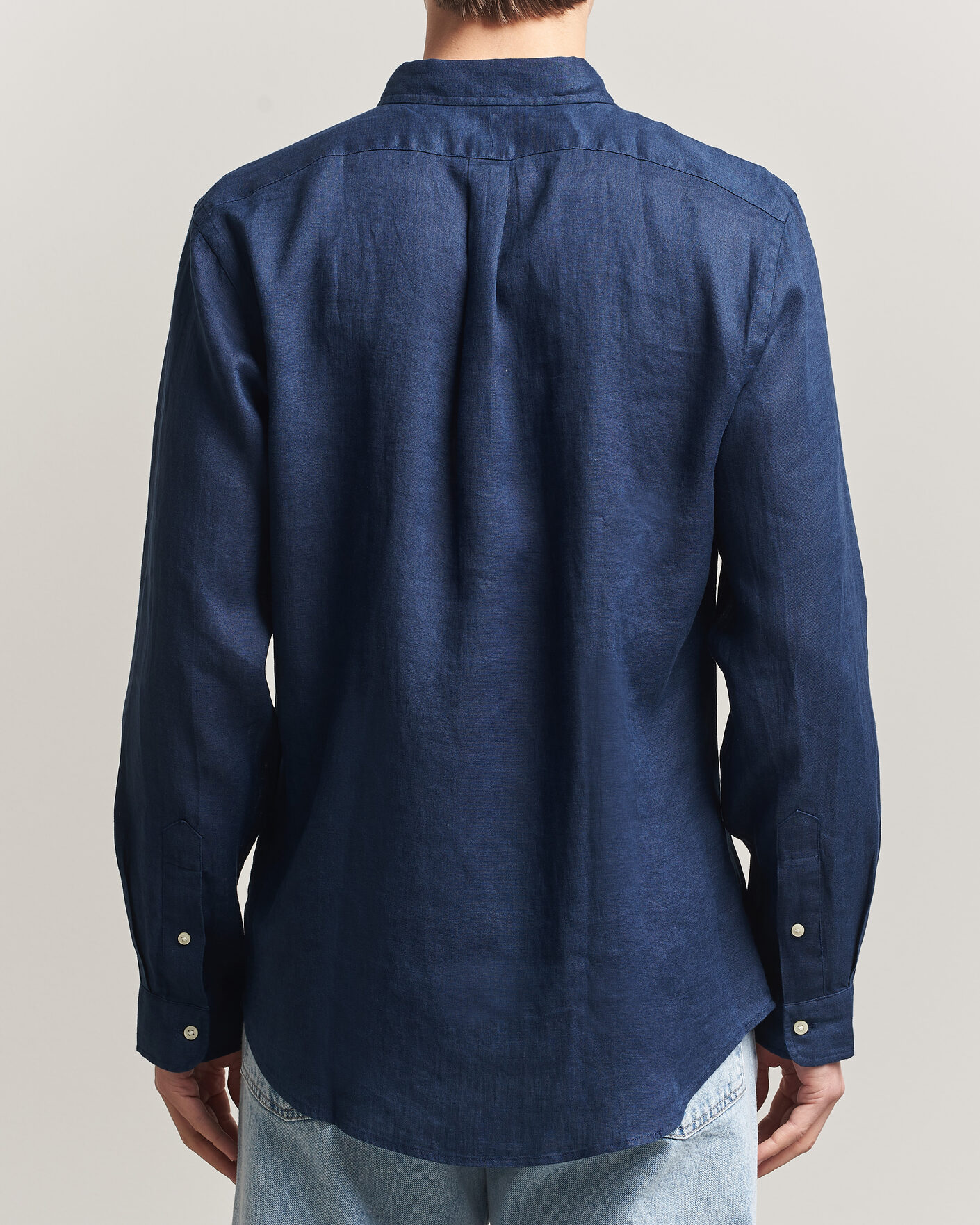 Men | Shirts | Polo Ralph Lauren | Slim Fit Linen Shirt Newport Navy