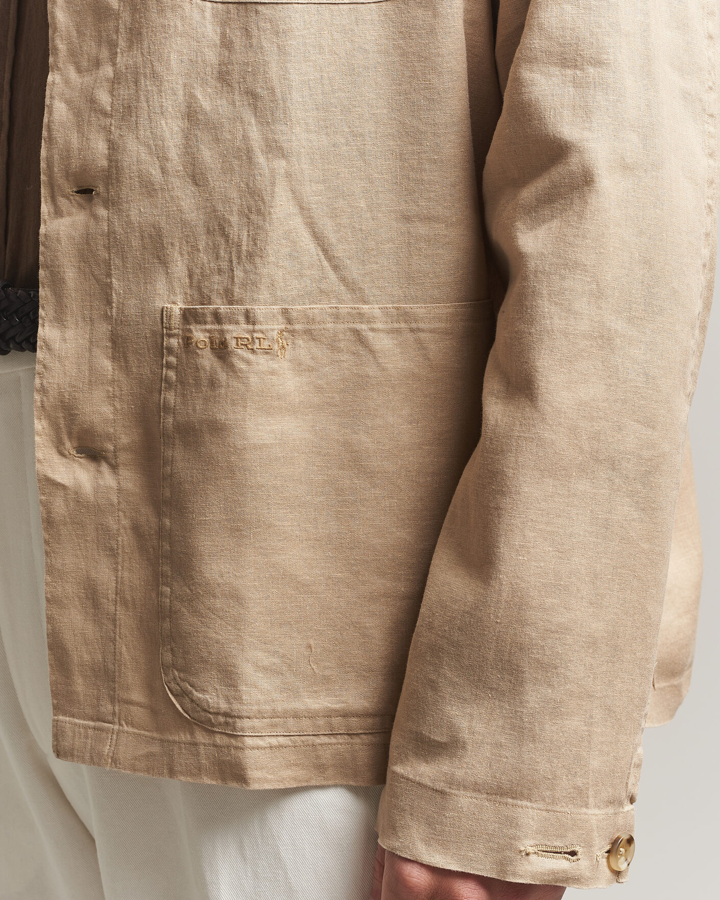 Men | Shirts | Polo Ralph Lauren | Stretch Linen Overshirt Coastal Beige