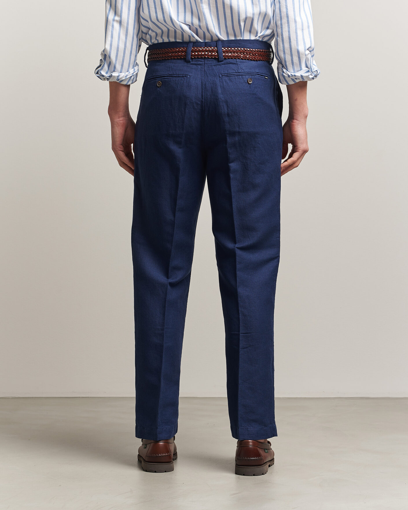 Men | Trousers | Polo Ralph Lauren | Cotton Linen Pants Newport Navy