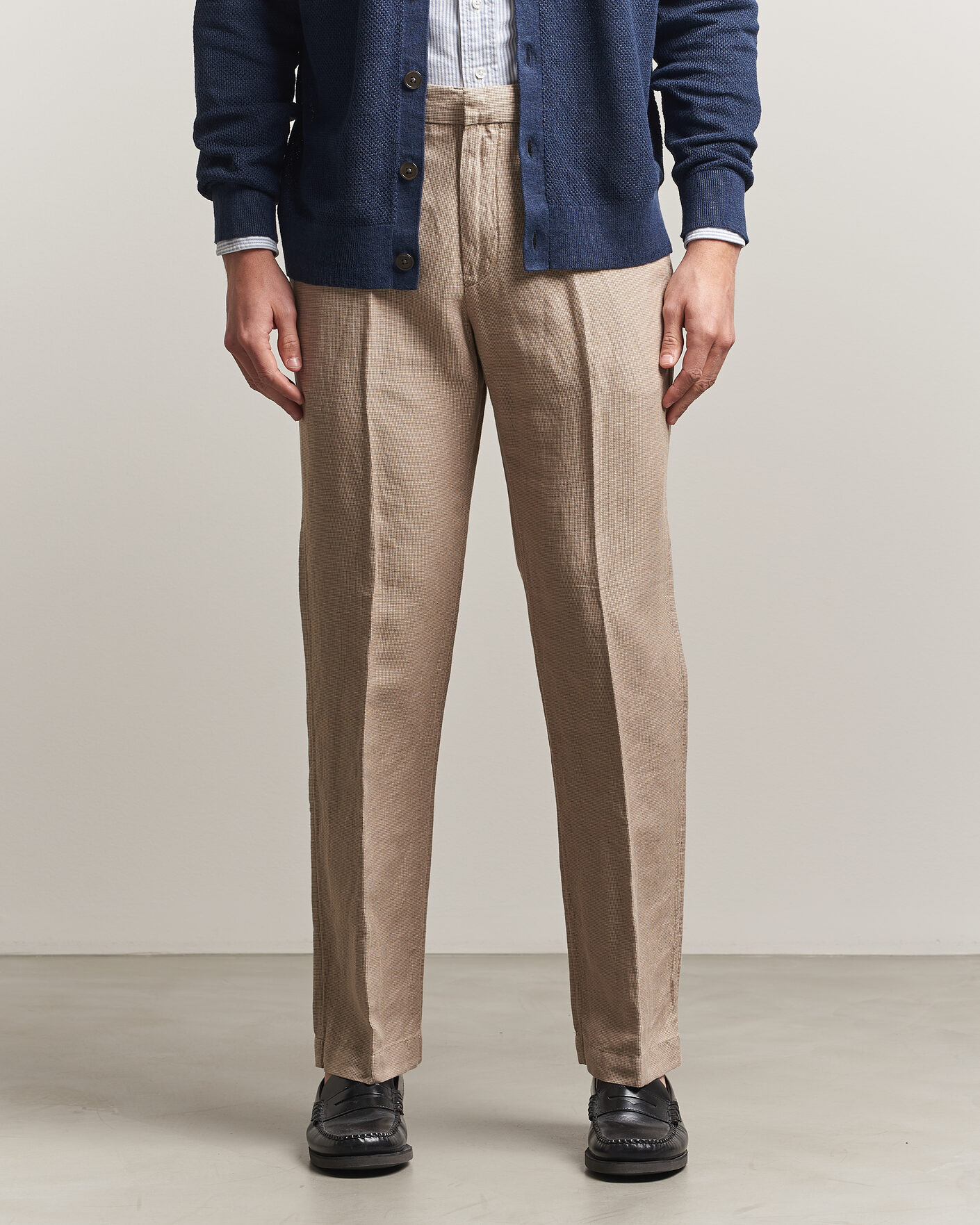 Men | Trousers | Polo Ralph Lauren | Cotton Linen Pants Madison Tan Stone Grey