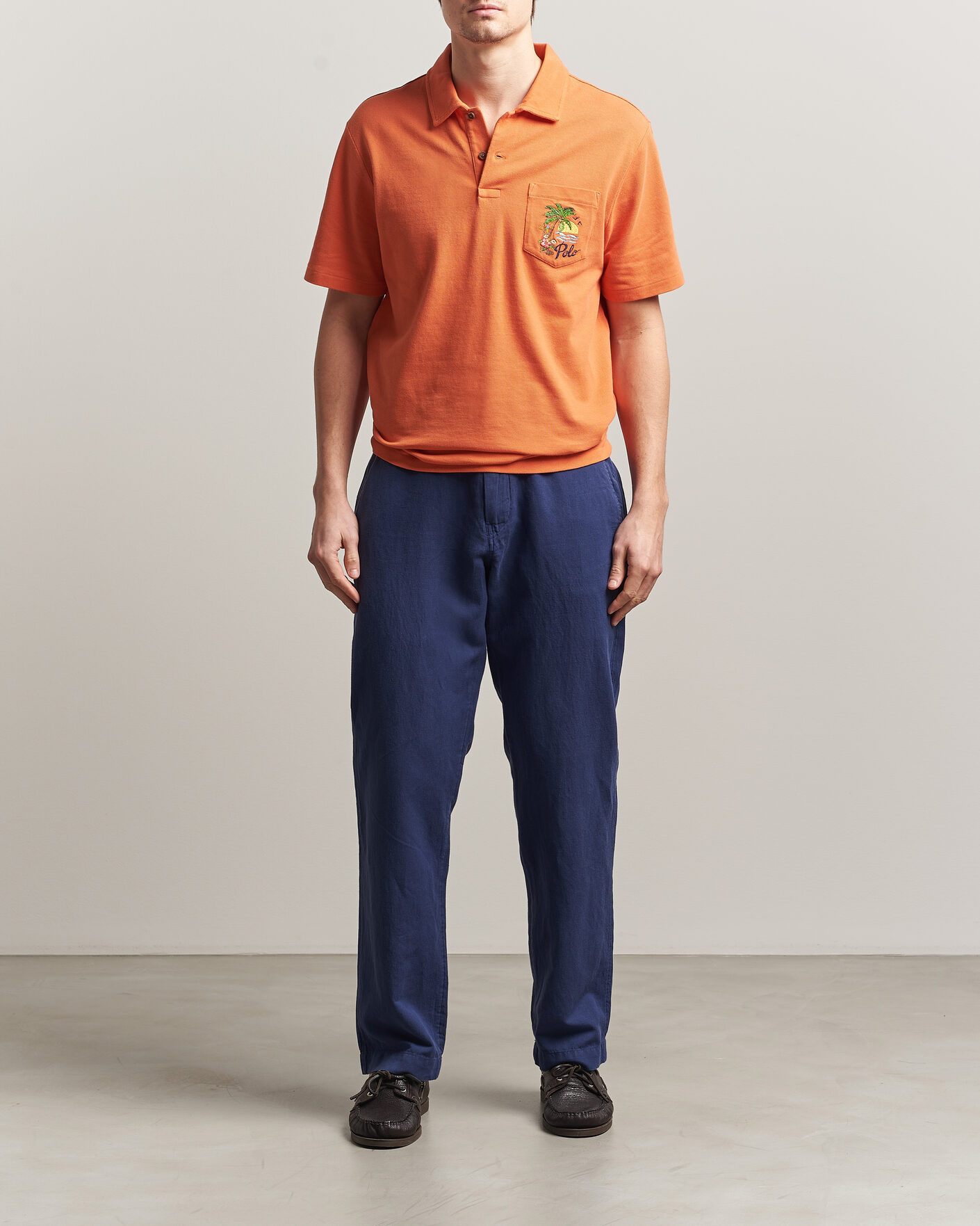 Men | Trousers | Polo Ralph Lauren | Linen Cotton Pants New Classic Navy