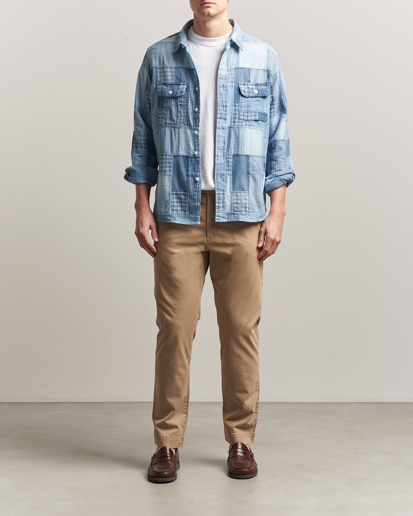 Men | Trousers | Polo Ralph Lauren | Jarrett Satin Chinos Khaki Hill