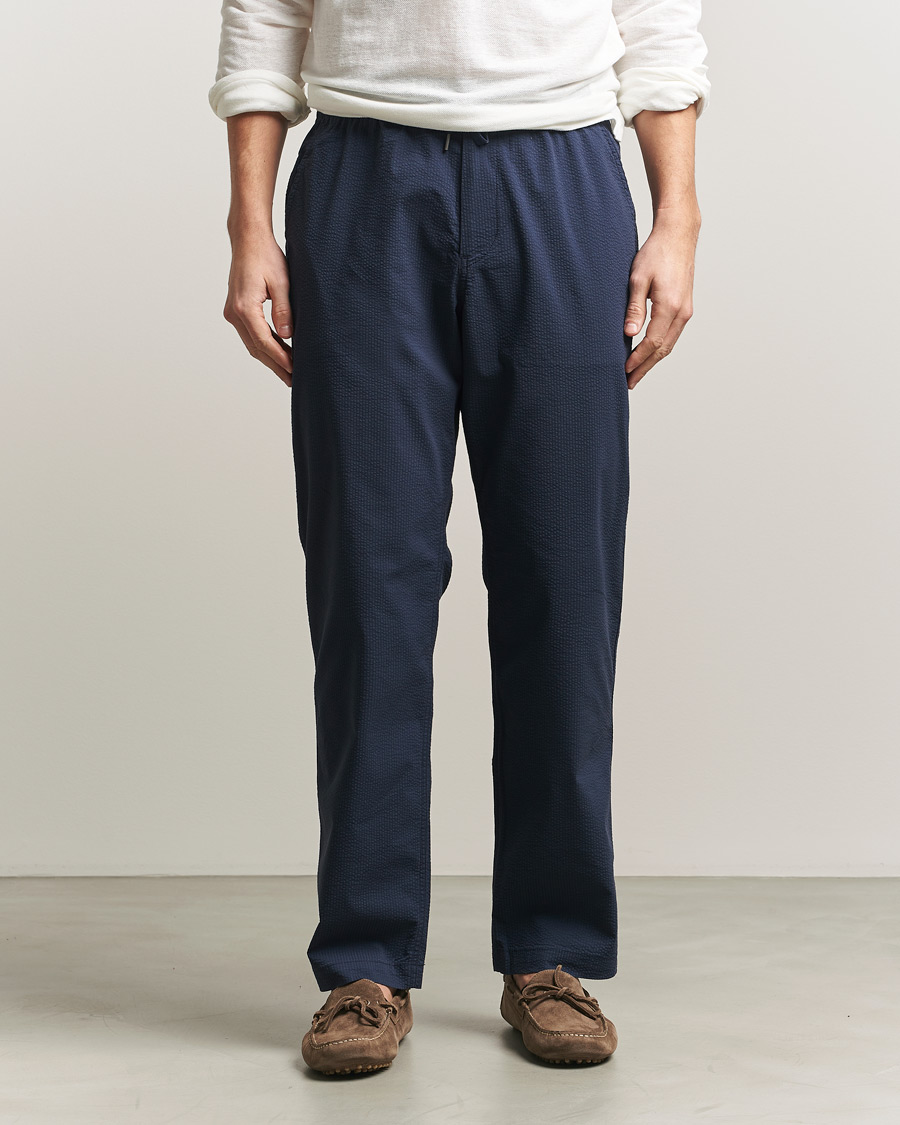 Men | Trousers | Polo Ralph Lauren | Seersucker Pants Newport Navy