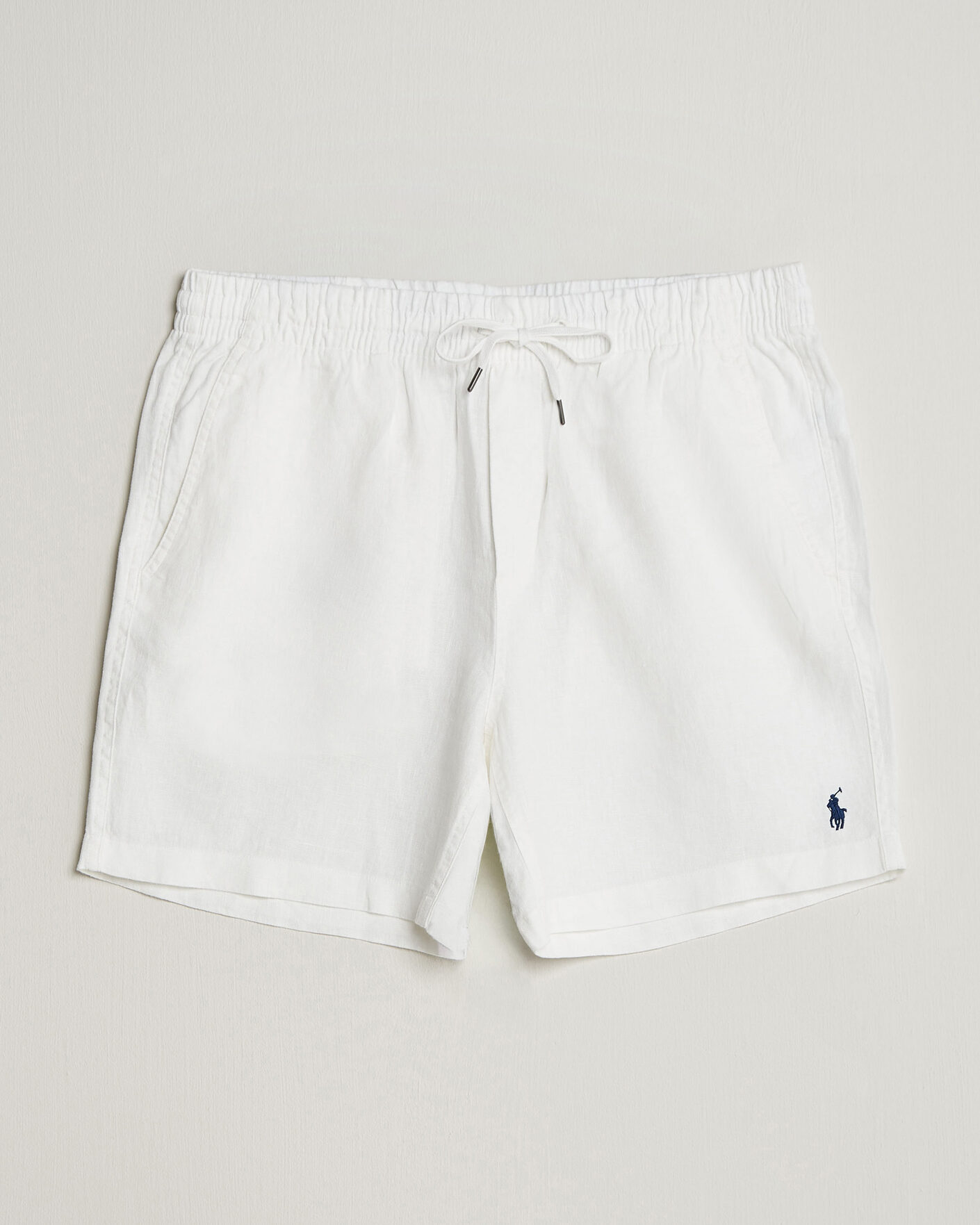 Men | Shorts | Polo Ralph Lauren | Dyed Linen Shorts White